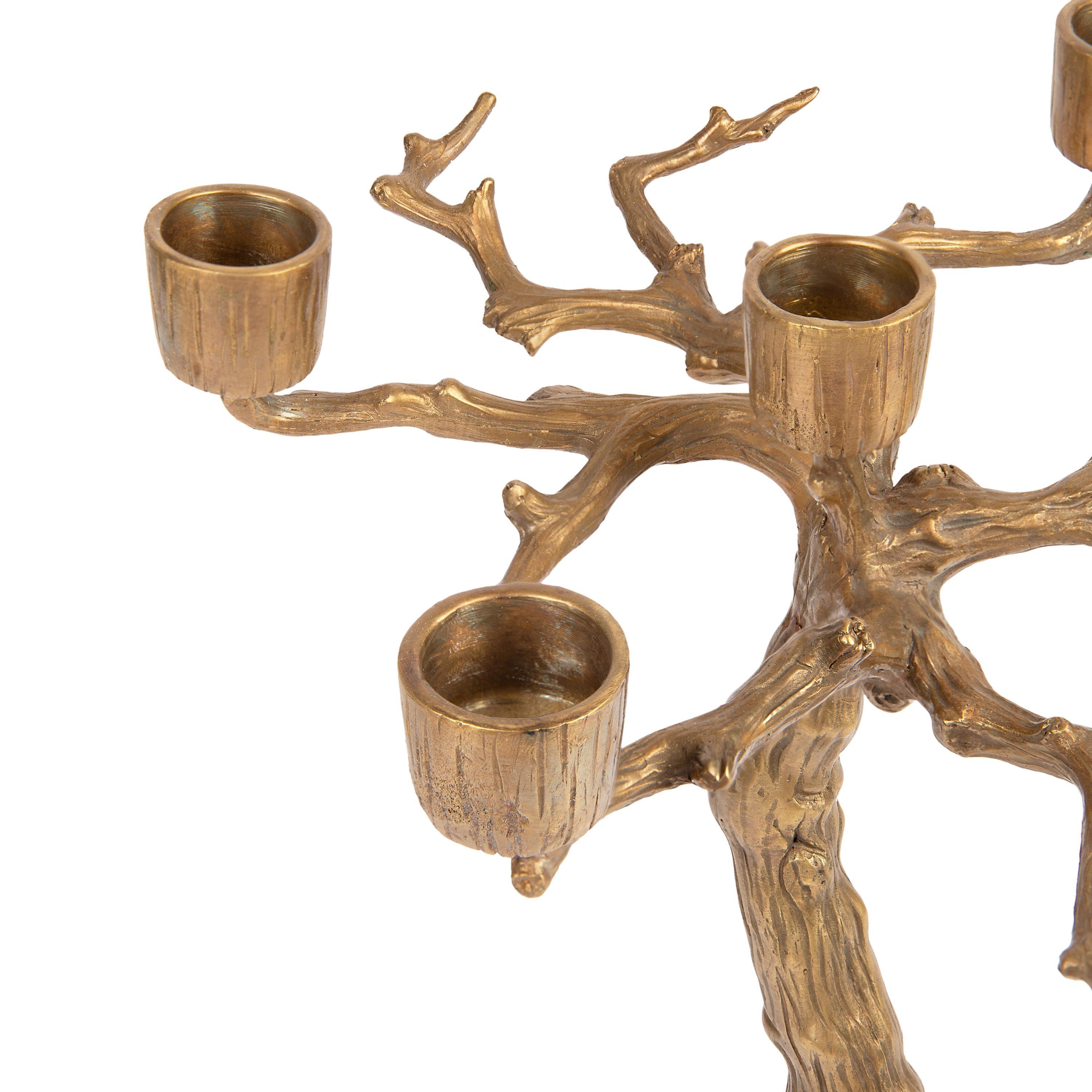 Bring the magic of the forest home with the QUERCUS candelabra. An ancient symbol of wisdom and strength, this brass beauty is our ode to the mighty oak.

Each piece sold enables House of Hackney to purchase and protect 35 square metres of forest