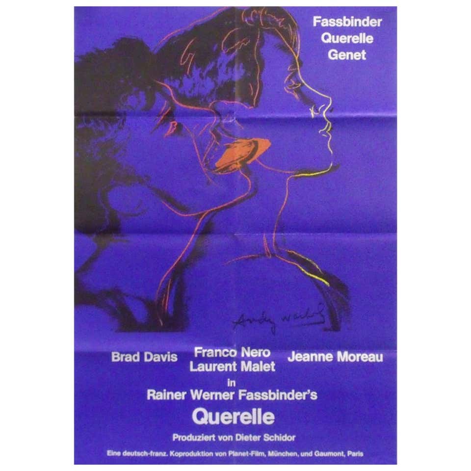 German Pop Period Movie Poster for Querelle 'White' by Andy Warhol ...