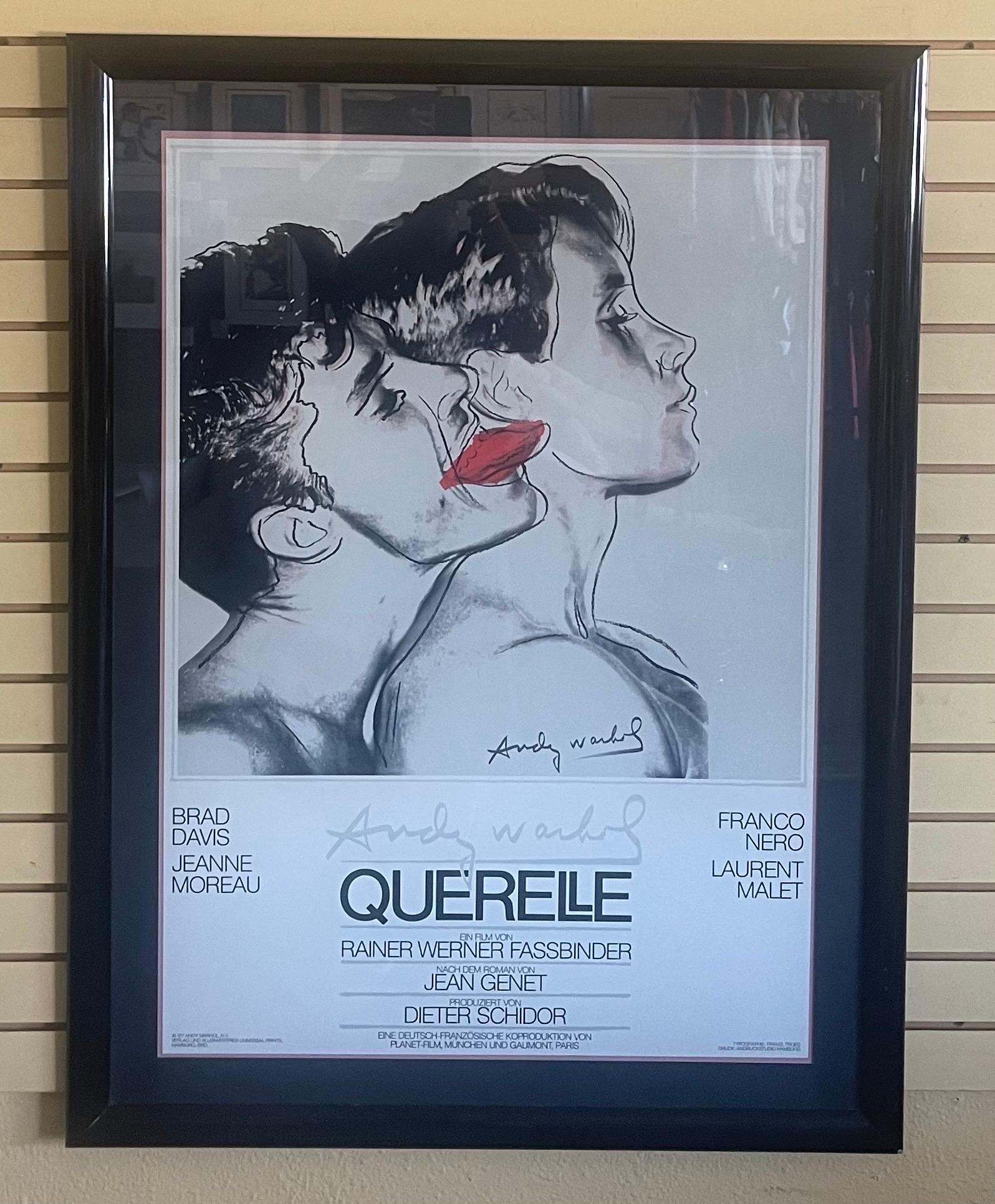 Affiche blanche Querelle A27 d'Andy Warhol en vente 8