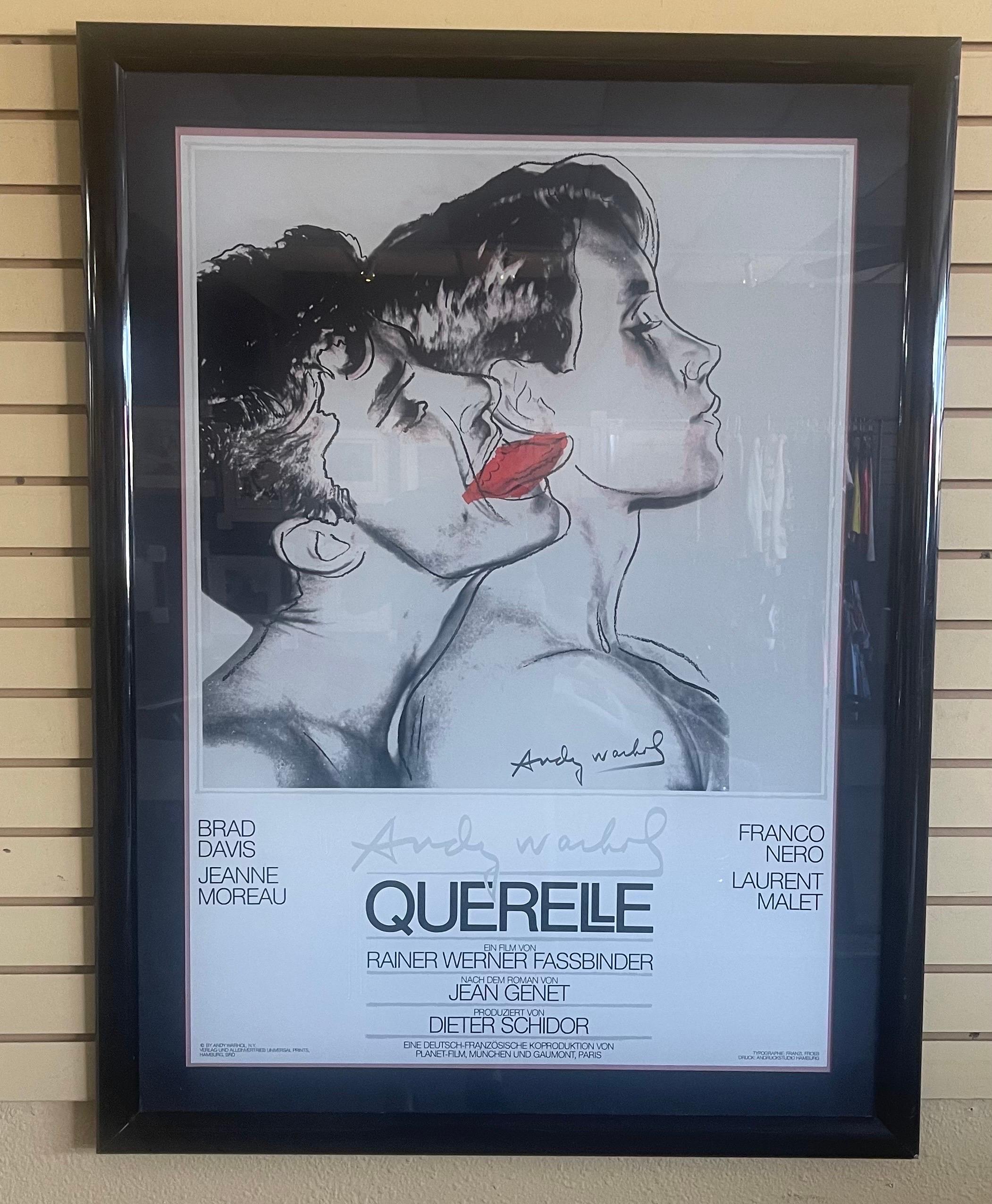 Affiche blanche Querelle A27 d'Andy Warhol Bon état - En vente à San Diego, CA