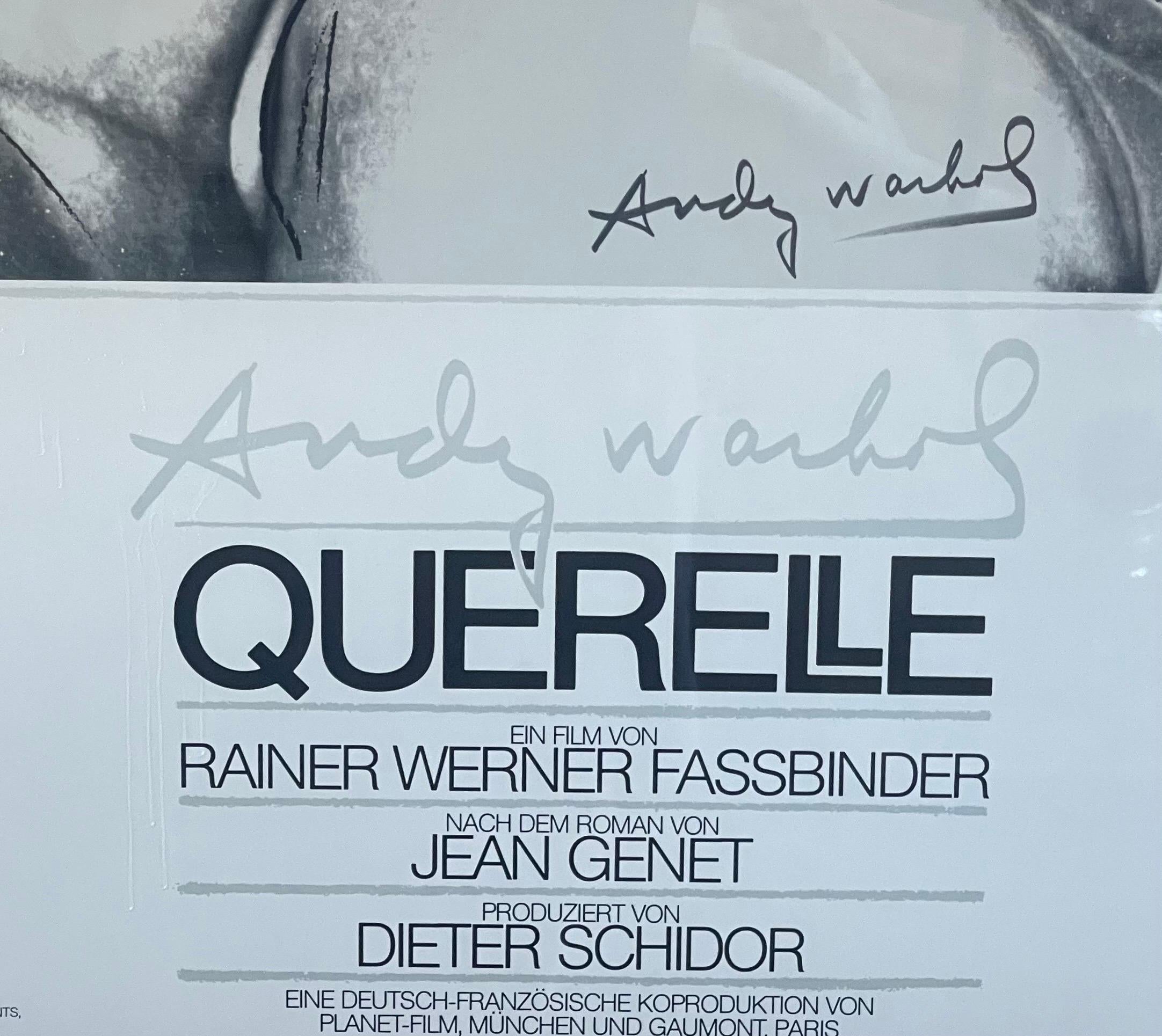 Affiche blanche Querelle A27 d'Andy Warhol en vente 3