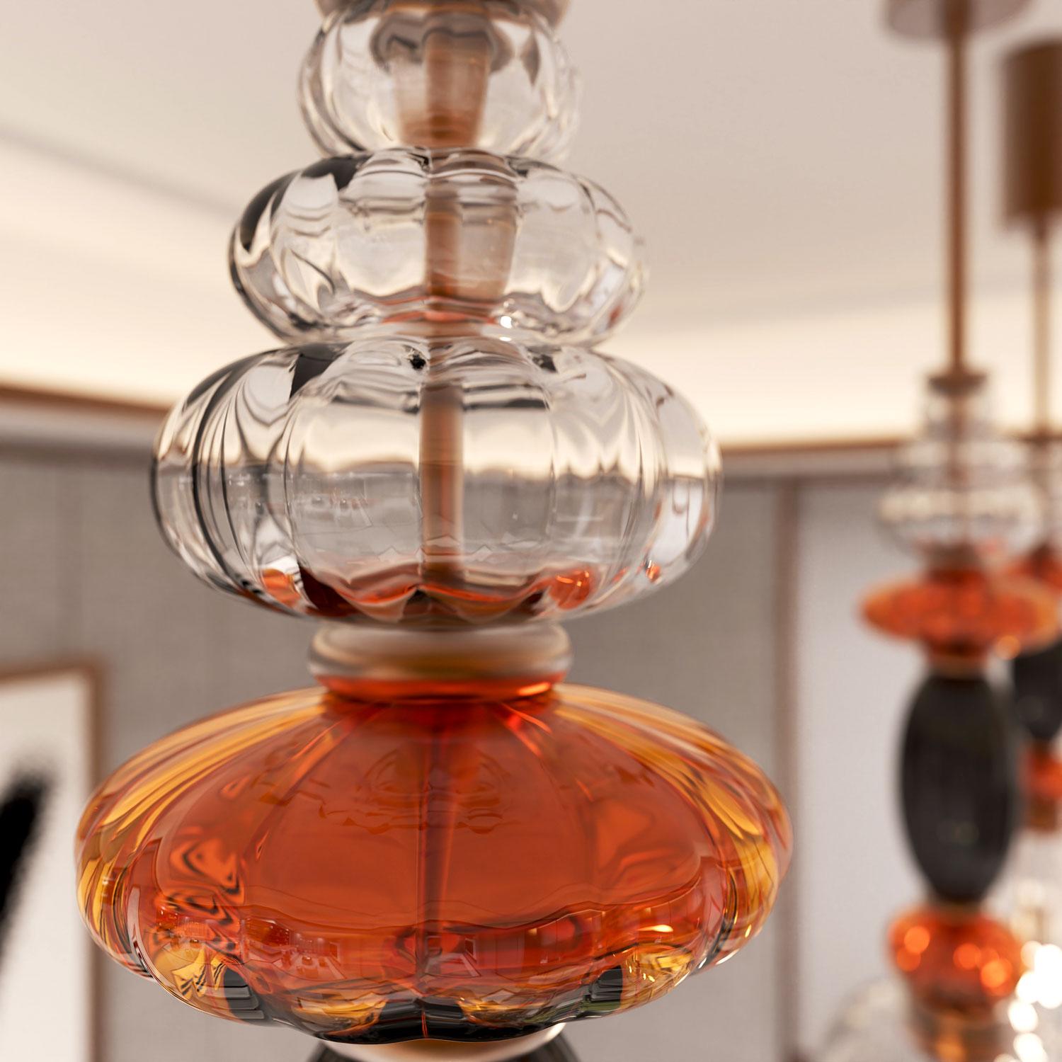 QUERINI Lampada Pendente Artigianale in Vetro di Murano dal Design Moderno For Sale 1