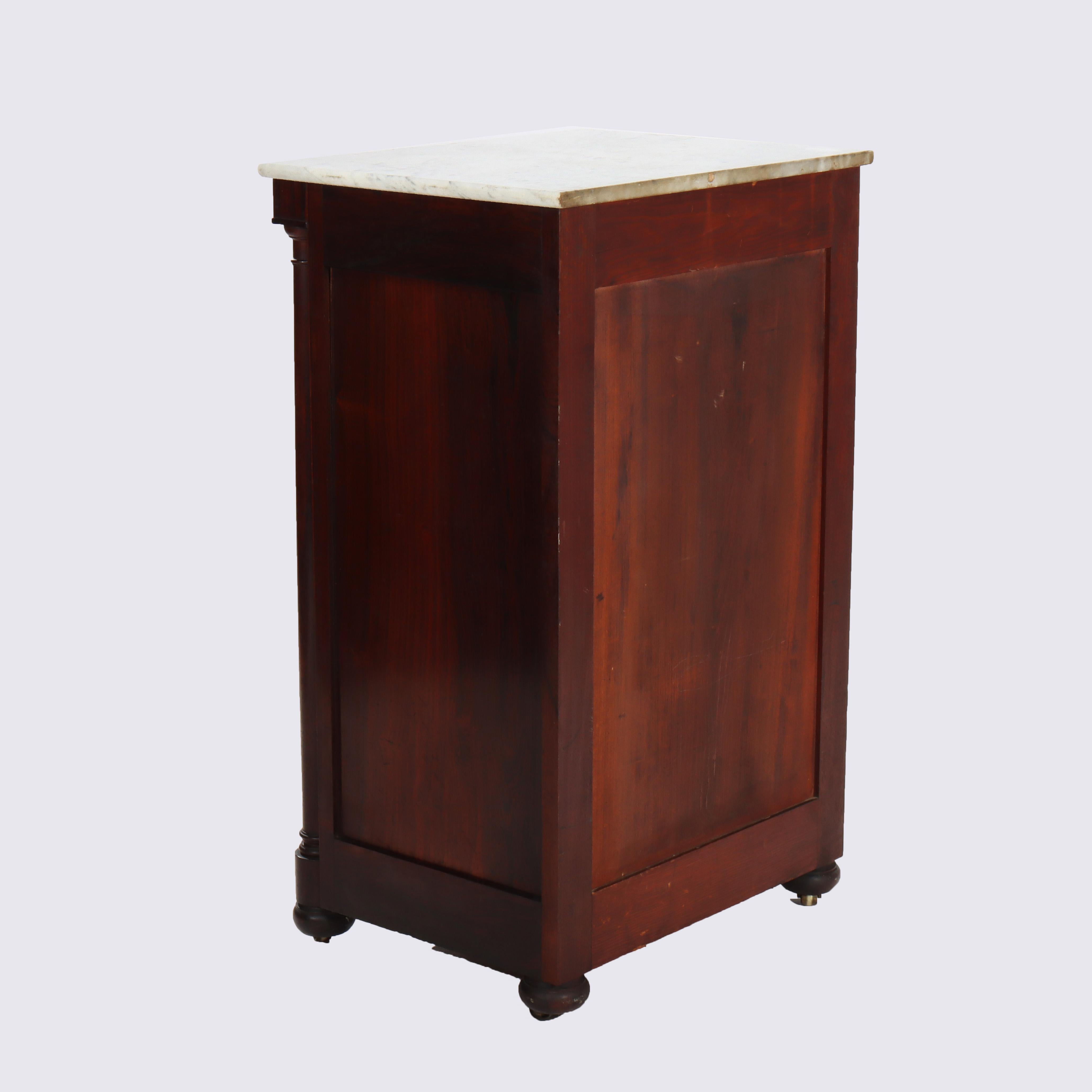 Quervelle School Amerikanisches Empire Klassisches Musikkabinett aus Palisander mit Marmorplatte im Angebot 5