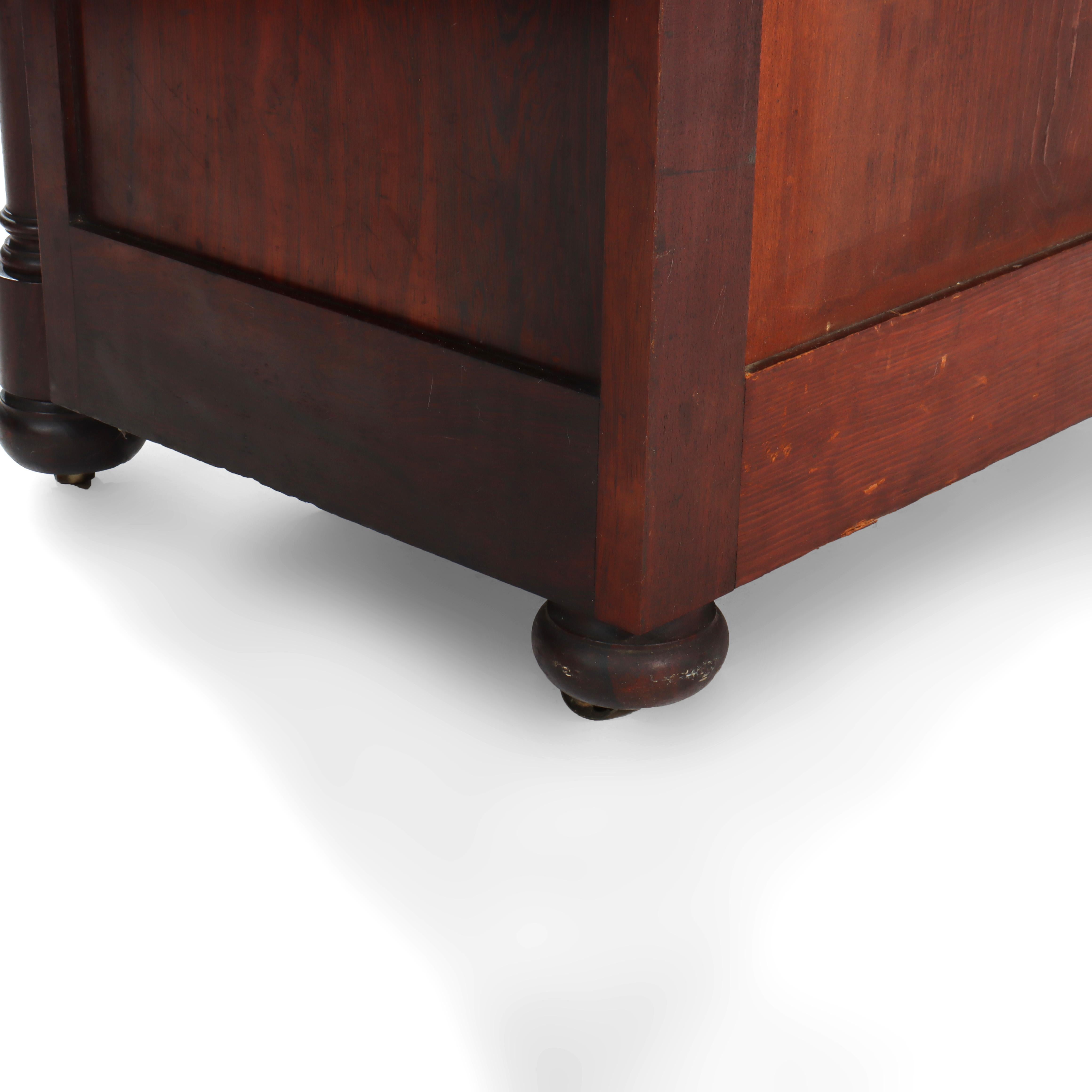 Quervelle School Amerikanisches Empire Klassisches Musikkabinett aus Palisander mit Marmorplatte im Angebot 6