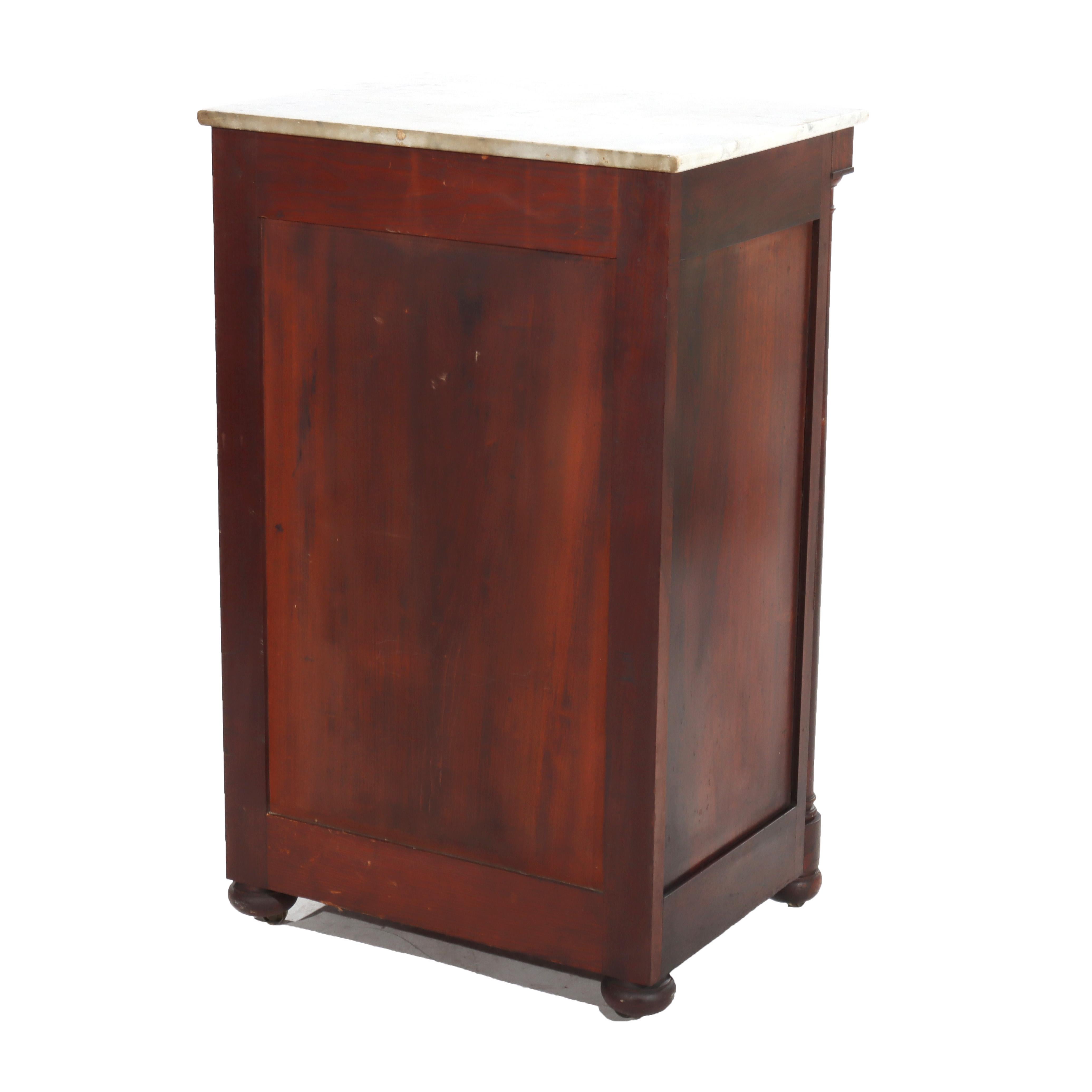 Quervelle School Amerikanisches Empire Klassisches Musikkabinett aus Palisander mit Marmorplatte im Angebot 7