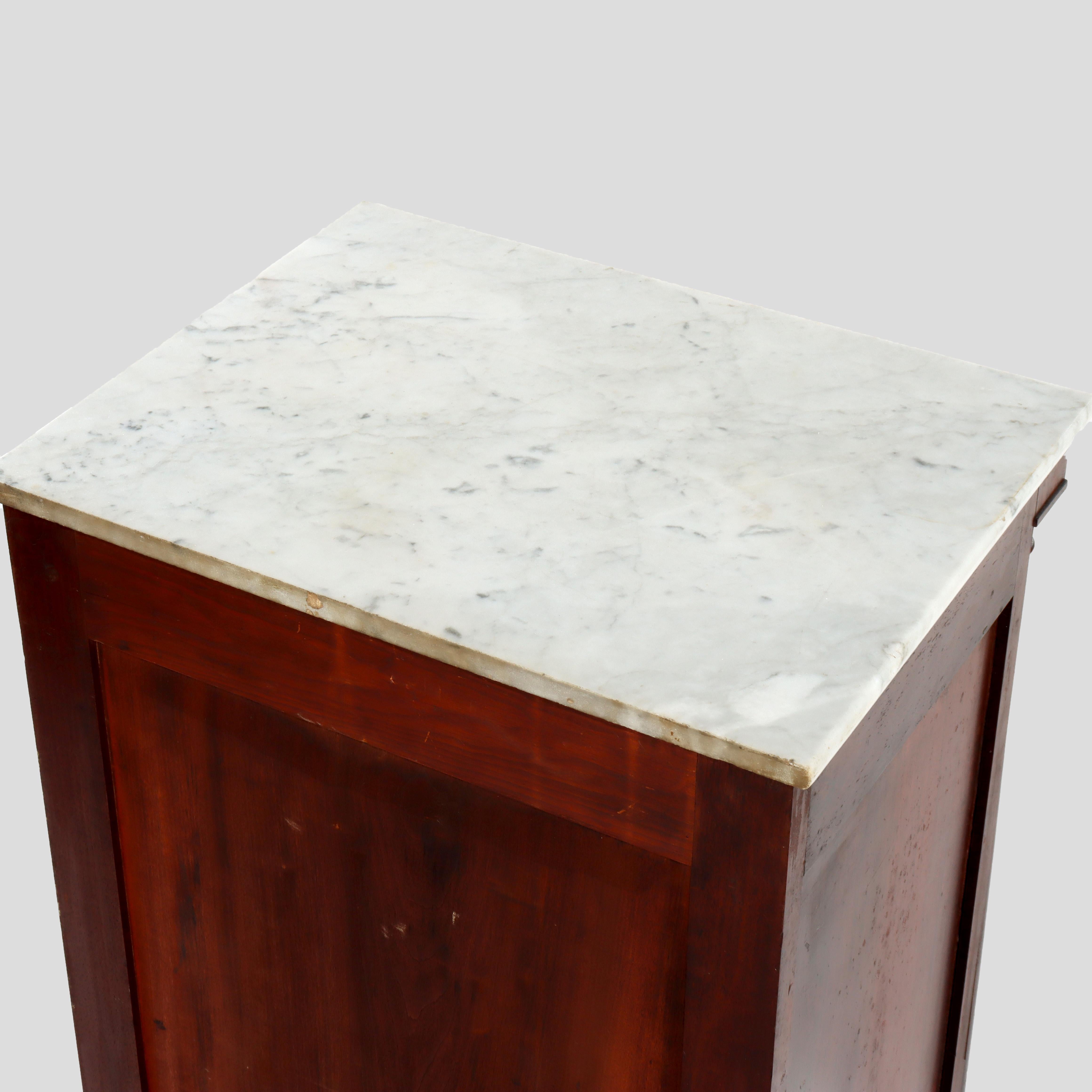 Quervelle School Amerikanisches Empire Klassisches Musikkabinett aus Palisander mit Marmorplatte im Angebot 8