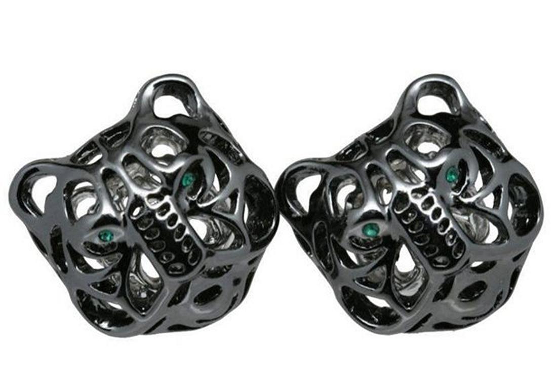 Quest Double Mystical Tiger Cufflinks by John Landrum Bryant In New Condition For Sale In New York, NY