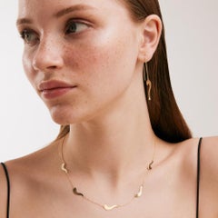 Question Mark Necklace 16" in 14K Solid Yellow Gold