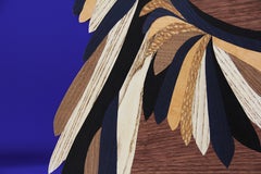 Quetzal Blue Mirror by Mool, Decorative Item Marquetry