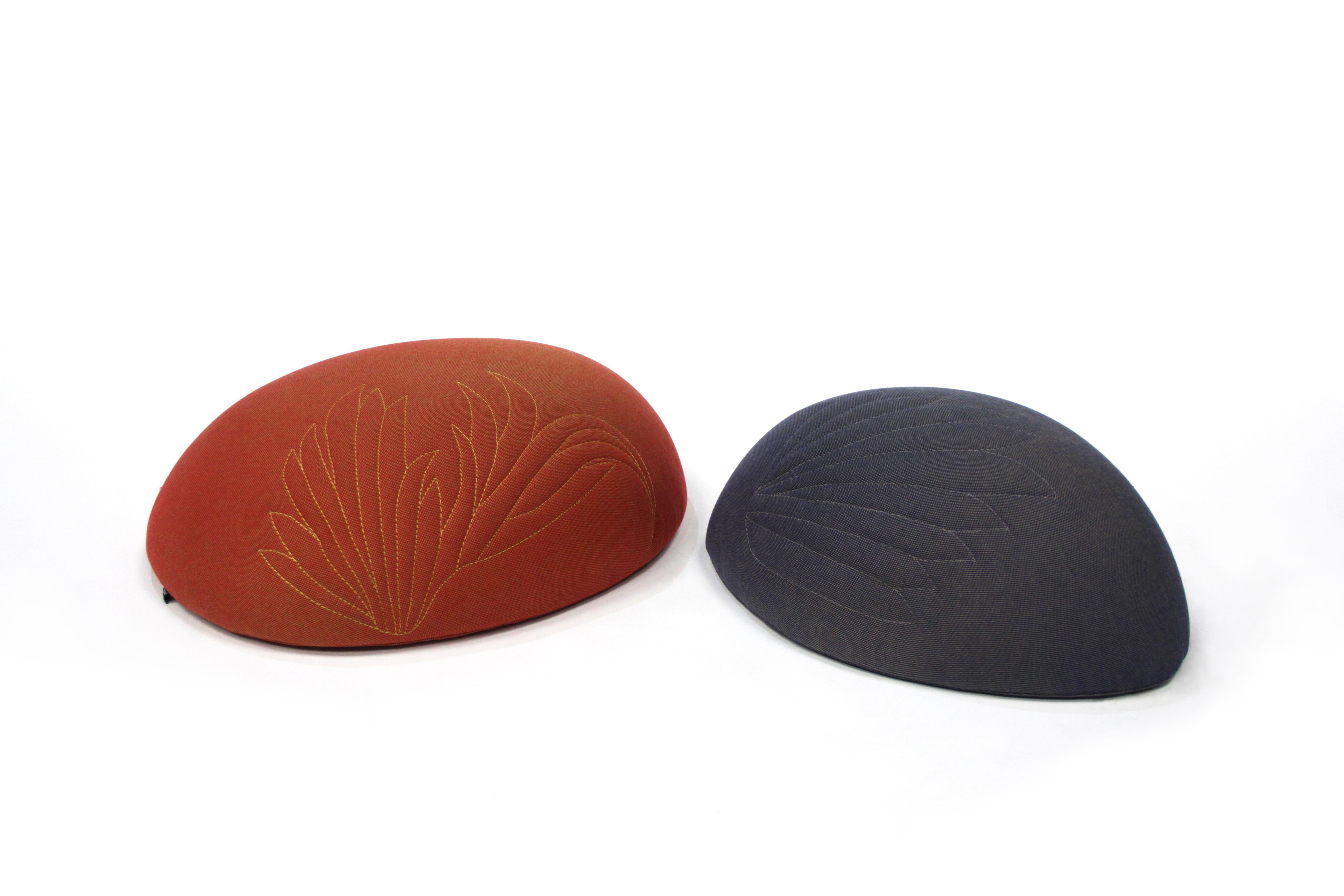 Modern Quetzal Orange Stool by Mool, fabric Stool  For Sale