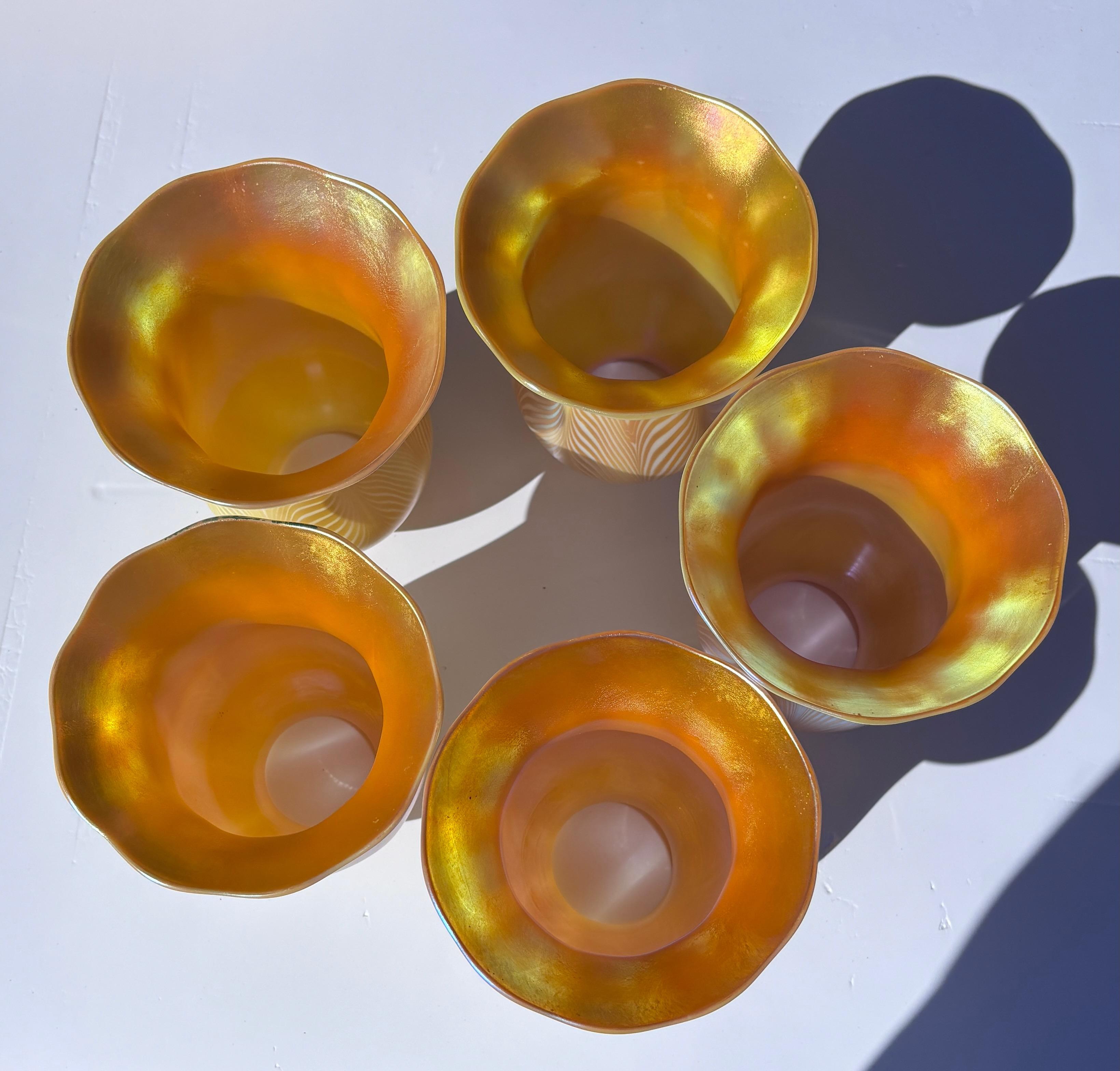 Quezal Art Nouveau Period Art Glass Chandelier For Sale 4