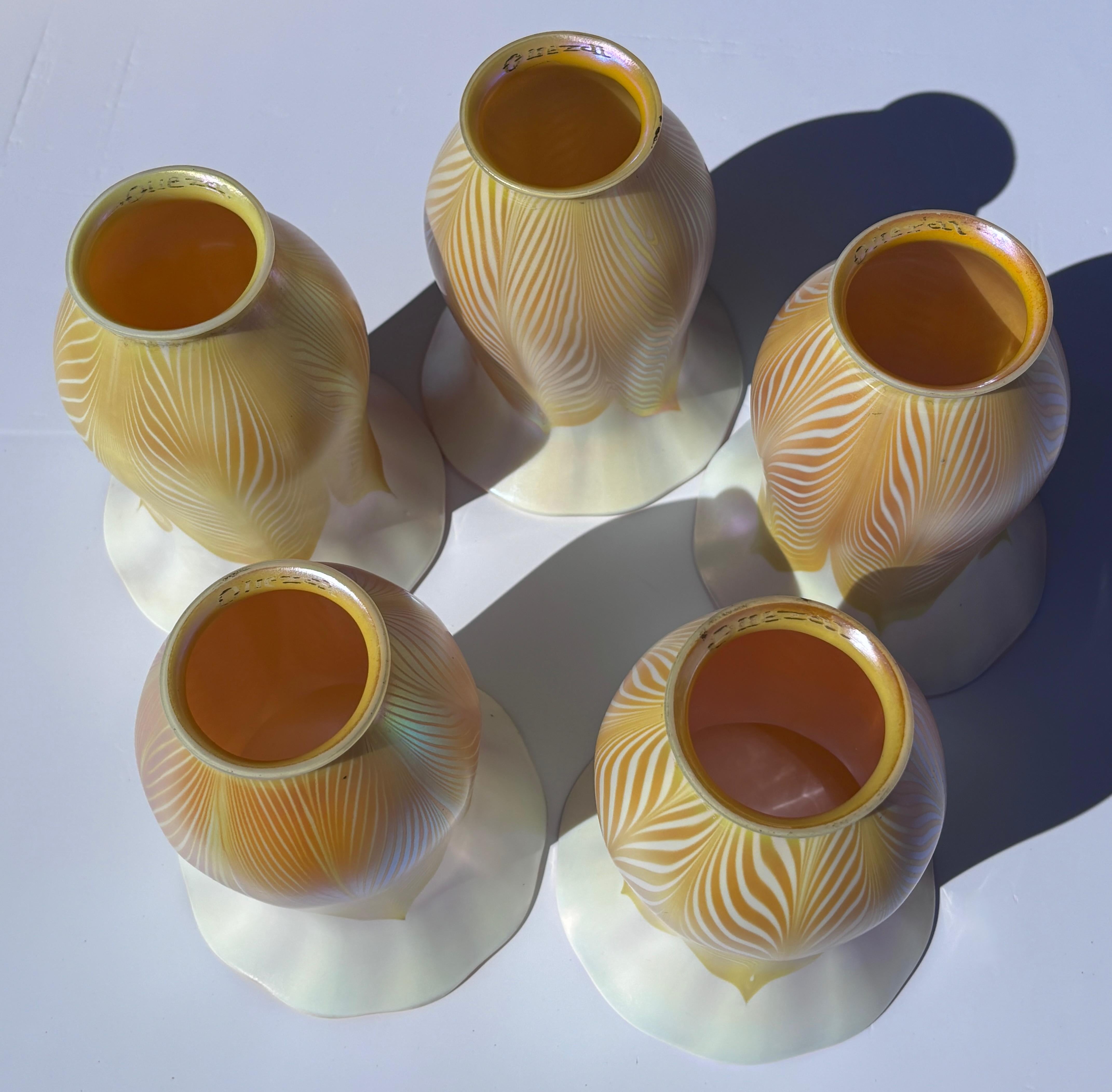 Quezal Art Nouveau Period Art Glass Chandelier For Sale 3