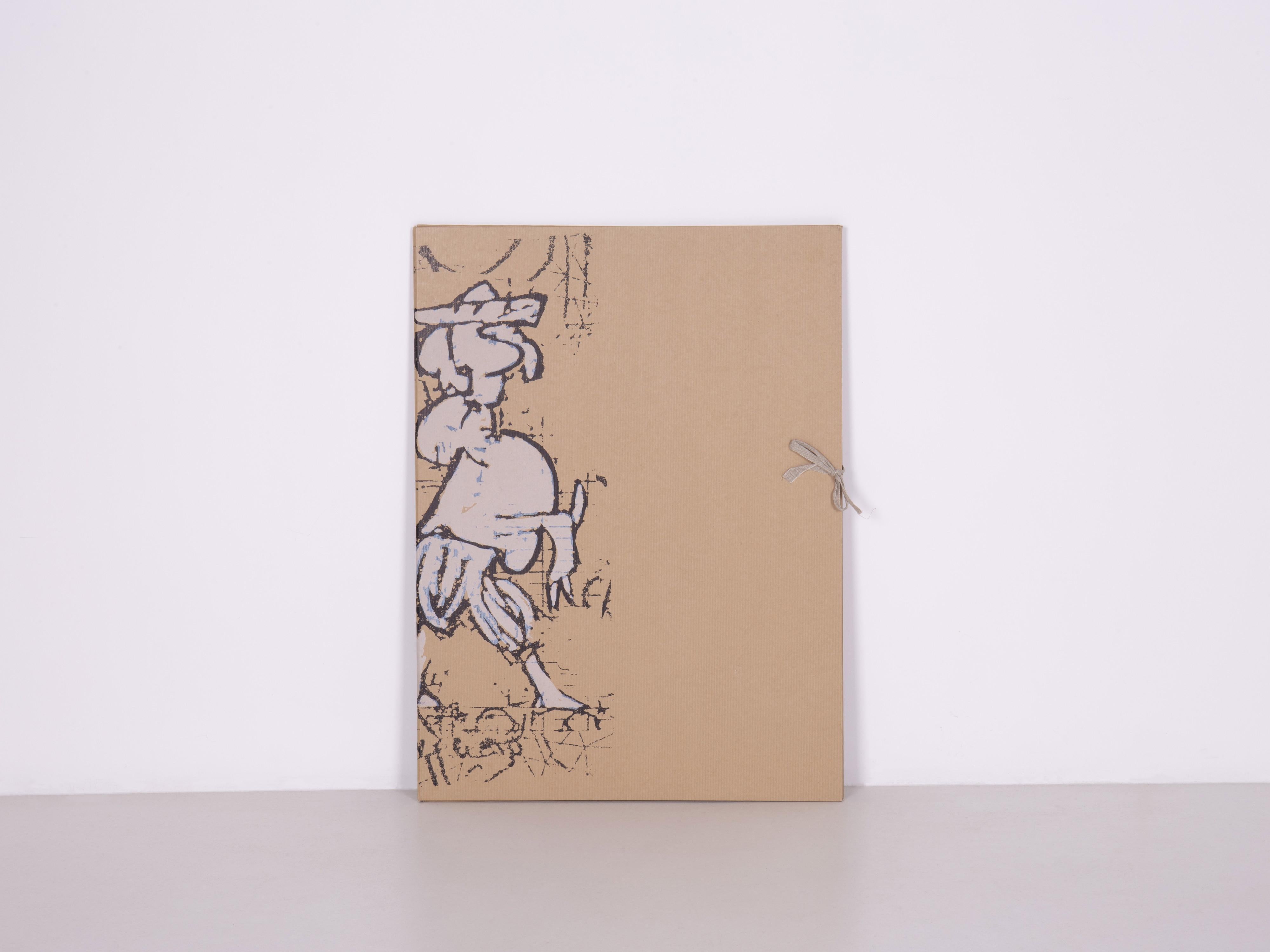Late 20th Century Qui d'Eux folder with 10 color lithographs and a text by Roberto Matta For Sale