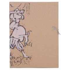 Cartella Qui d'Eux con 10 litografie a colori e un testo di Roberto Matta