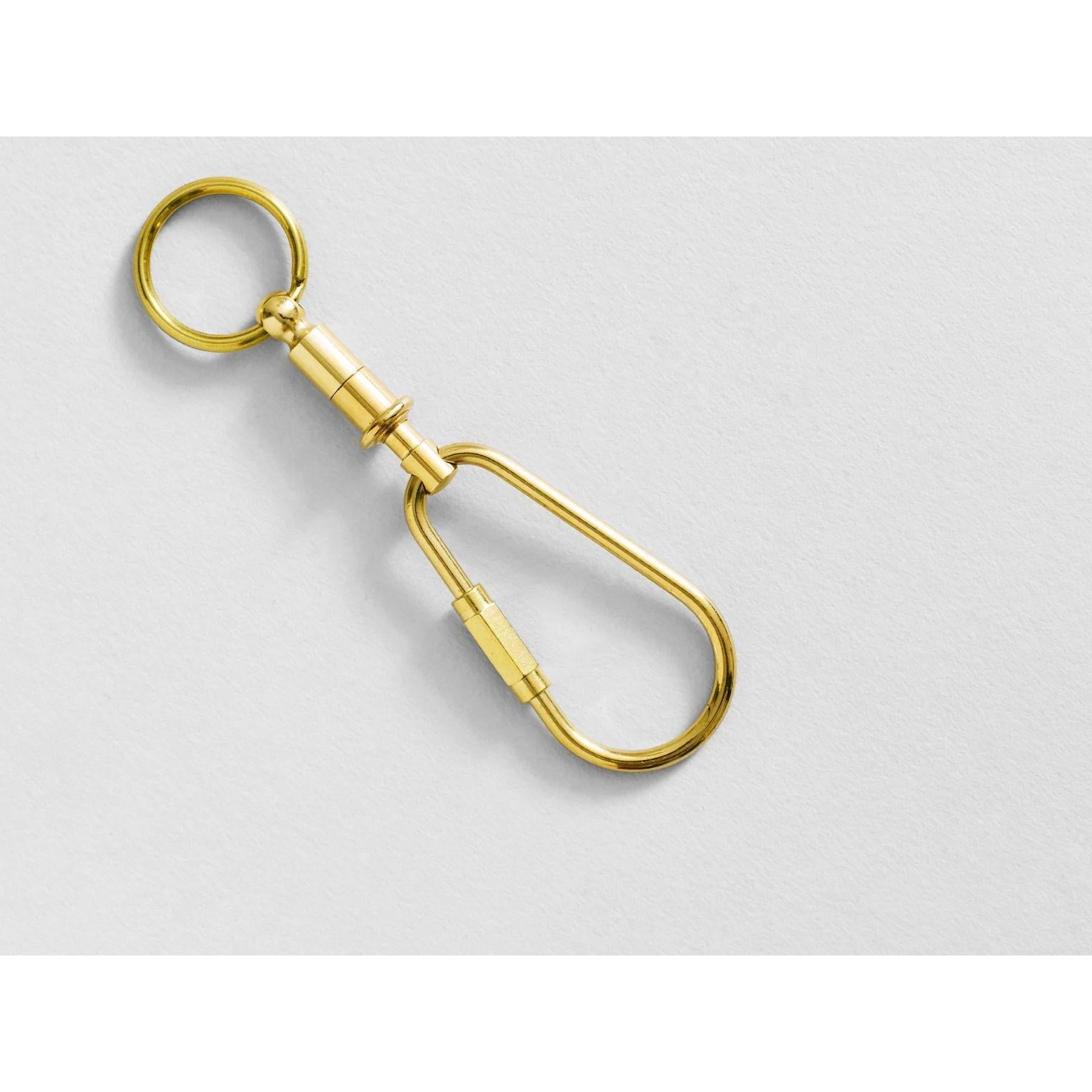 Quick Release Key Ring by Henry Wilson
Dimensions: D 8 x H 8 cm
Materials: Brass
Solid brass machined key ring with quick release.

