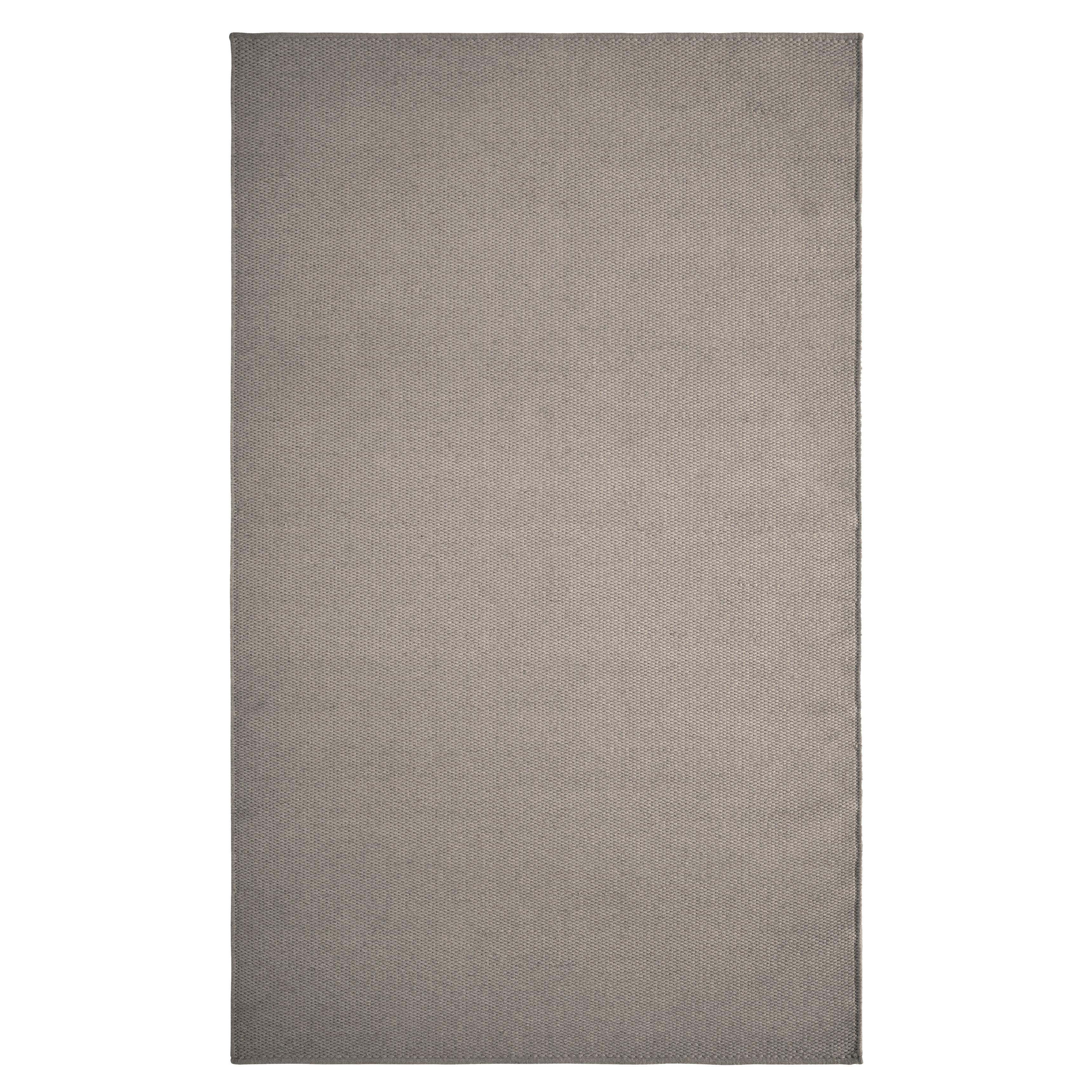 Quies 6x9ft alfombra gris de lana de textura sólida de diseño de lujo tejida a mano