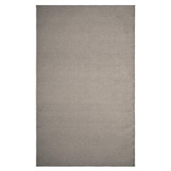 Tappeto Quies 6x9ft in lana grigia con texture solida e design di lusso tessuto a mano