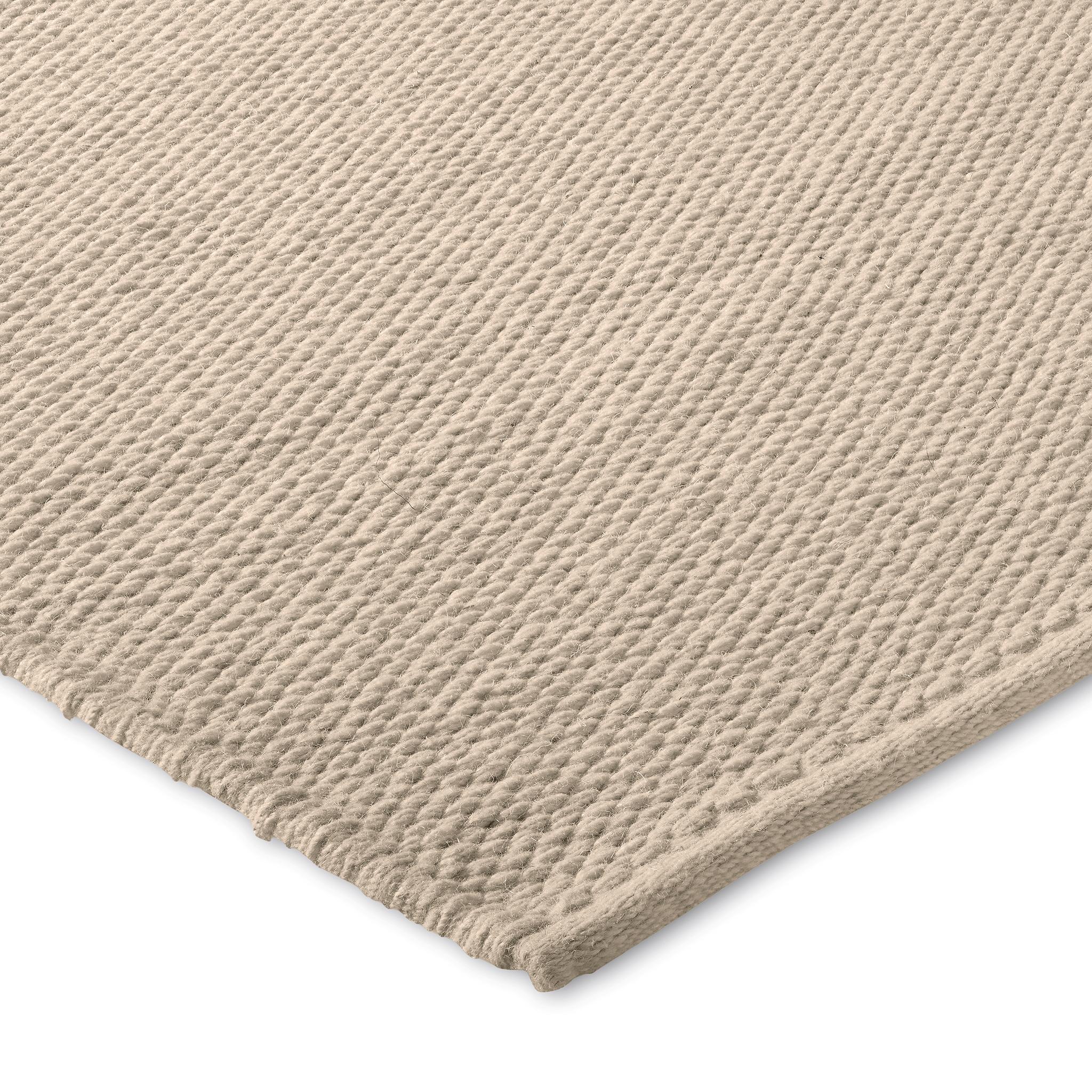 Lana Tappeto Quies 8x10ft beige in lana con texture solida e design di lusso tessuto a mano in vendita