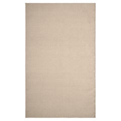 Tappeto Quies 8x10ft beige in lana con texture solida e design di lusso tessuto a mano