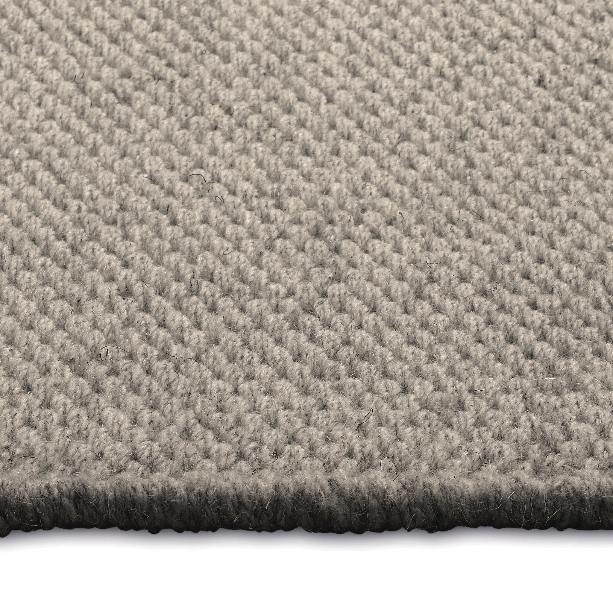 Quies 9x12ft grau Wolle solide Textur Design Luxus handgewebten Teppich (21. Jahrhundert und zeitgenössisch) im Angebot