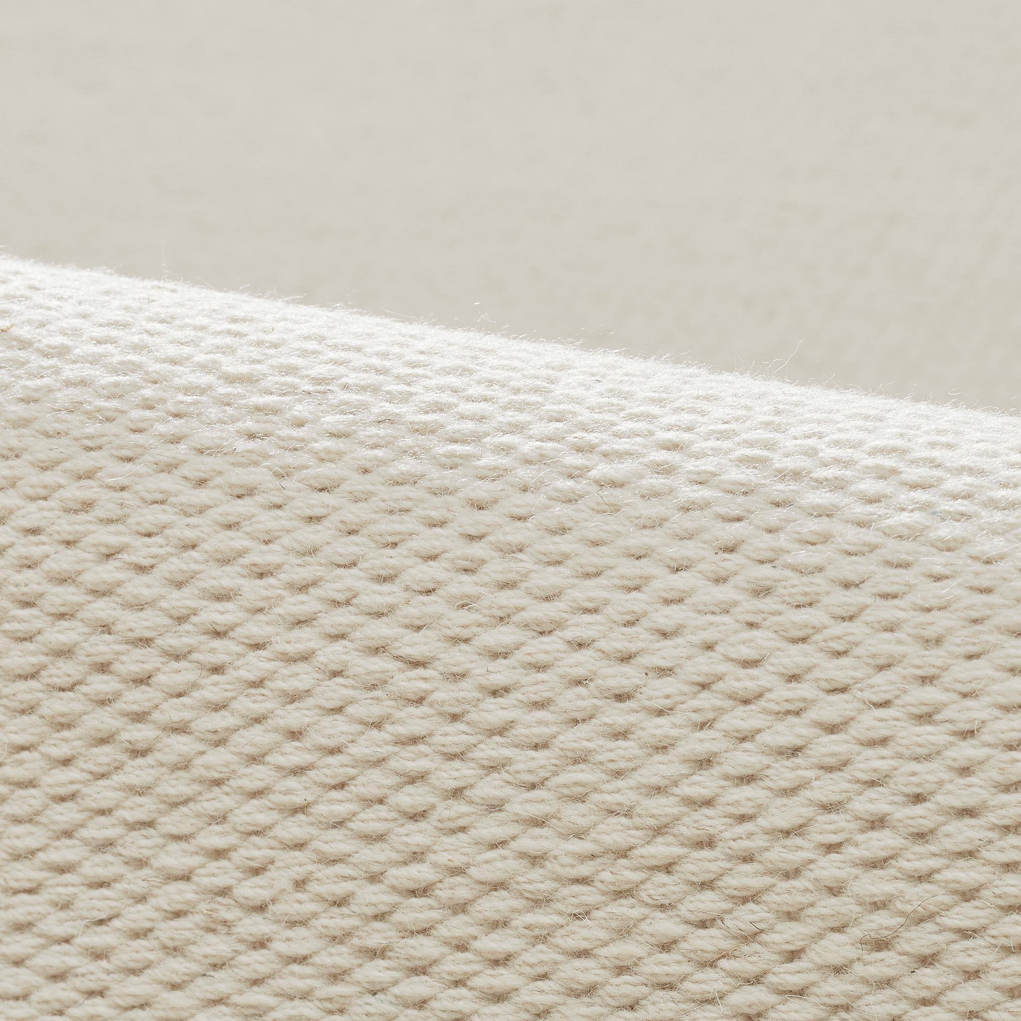 Quies 9x12ft Elfenbein Wolle solide Textur Design Luxus handgewebten Teppich im Zustand „Neu“ im Angebot in New York, NY