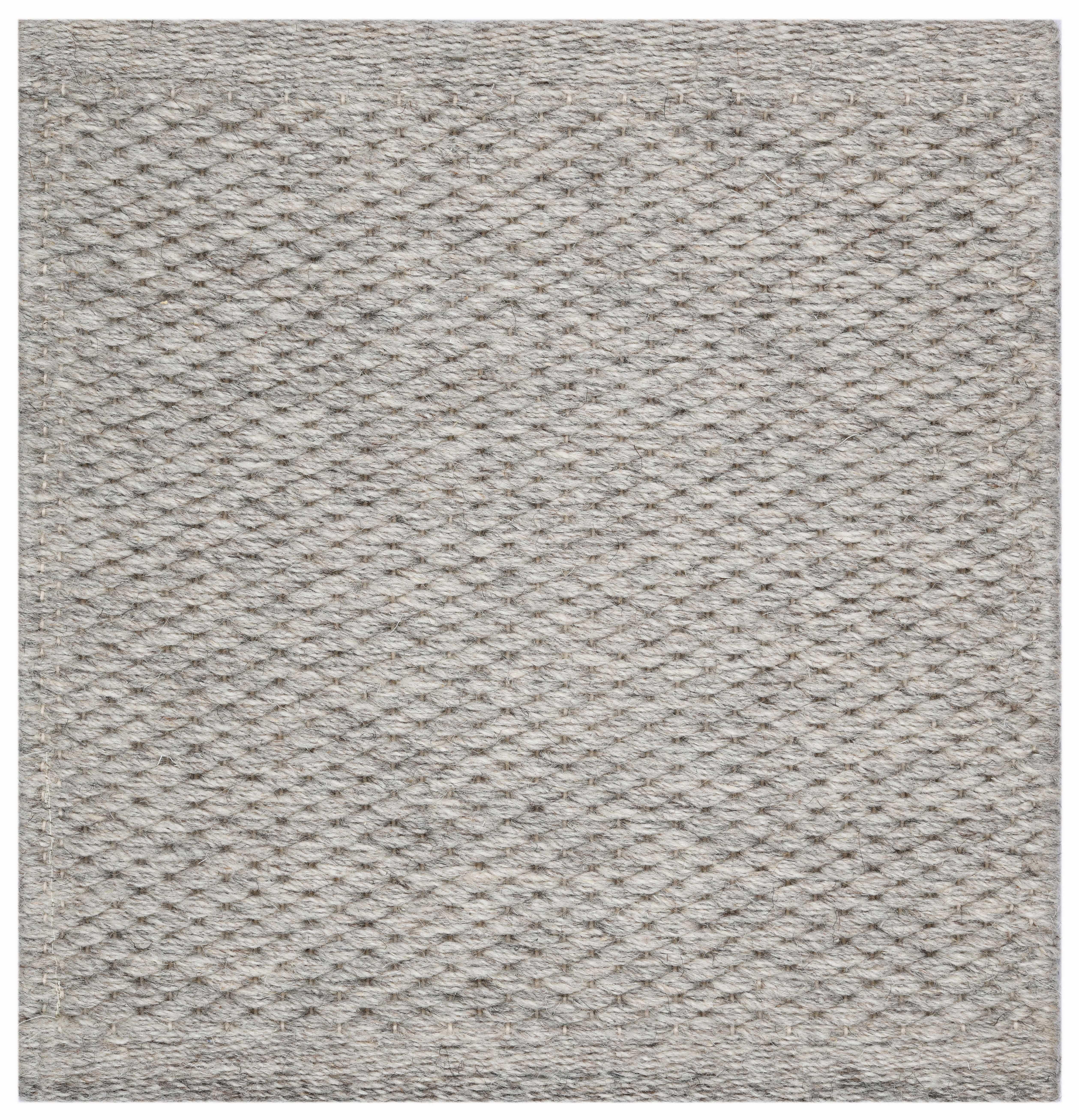 Quies, Grau, handgewebt, neuseeländische und mediterrane Wolle, 6' x 9' im Angebot 1