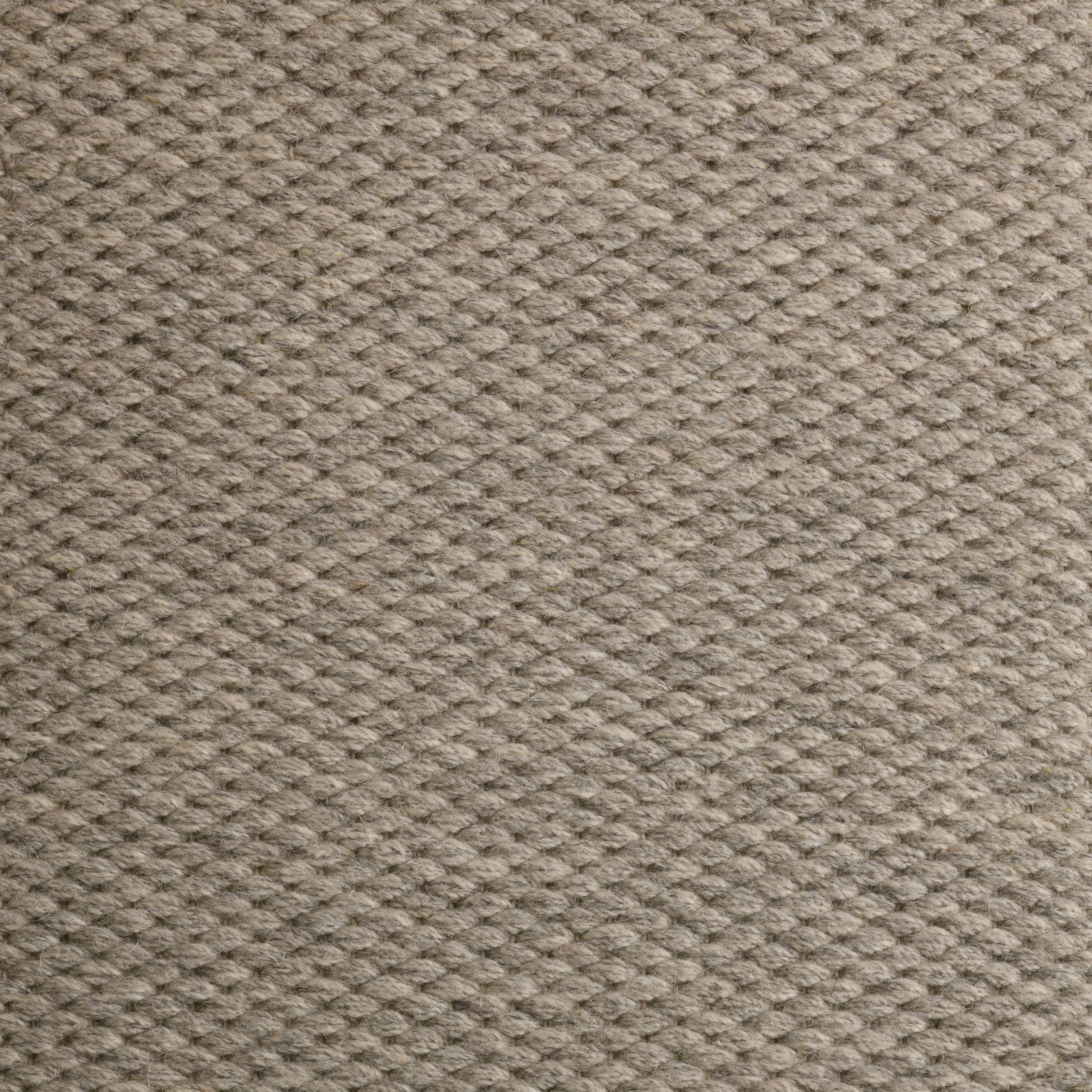 Quies, Grau, handgewebt, neuseeländische und mediterrane Wolle, 6' x 9' im Angebot