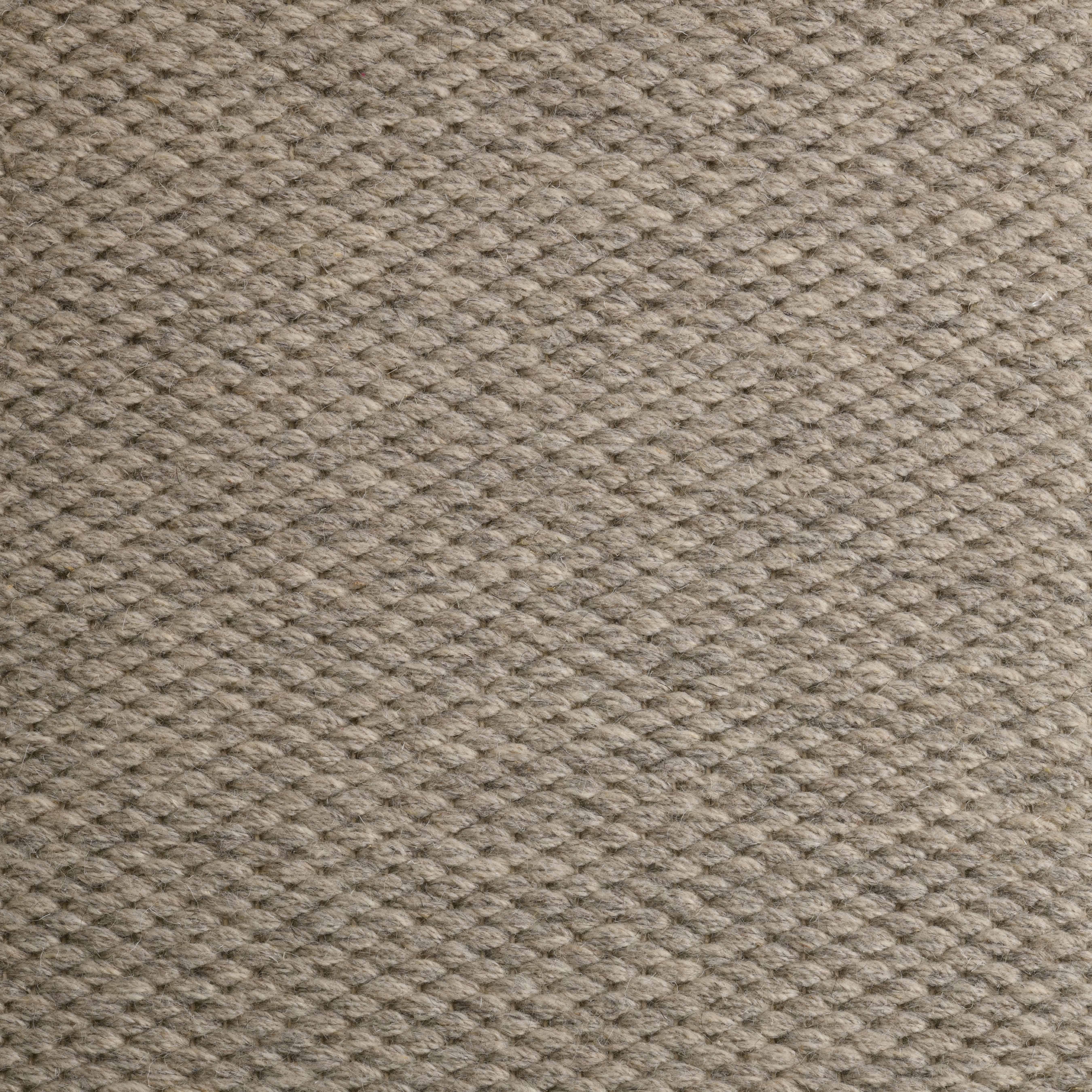 Quies, Grey, Handwoven, New Zealand and Mediterranean wools, 8' x 10' For Sale