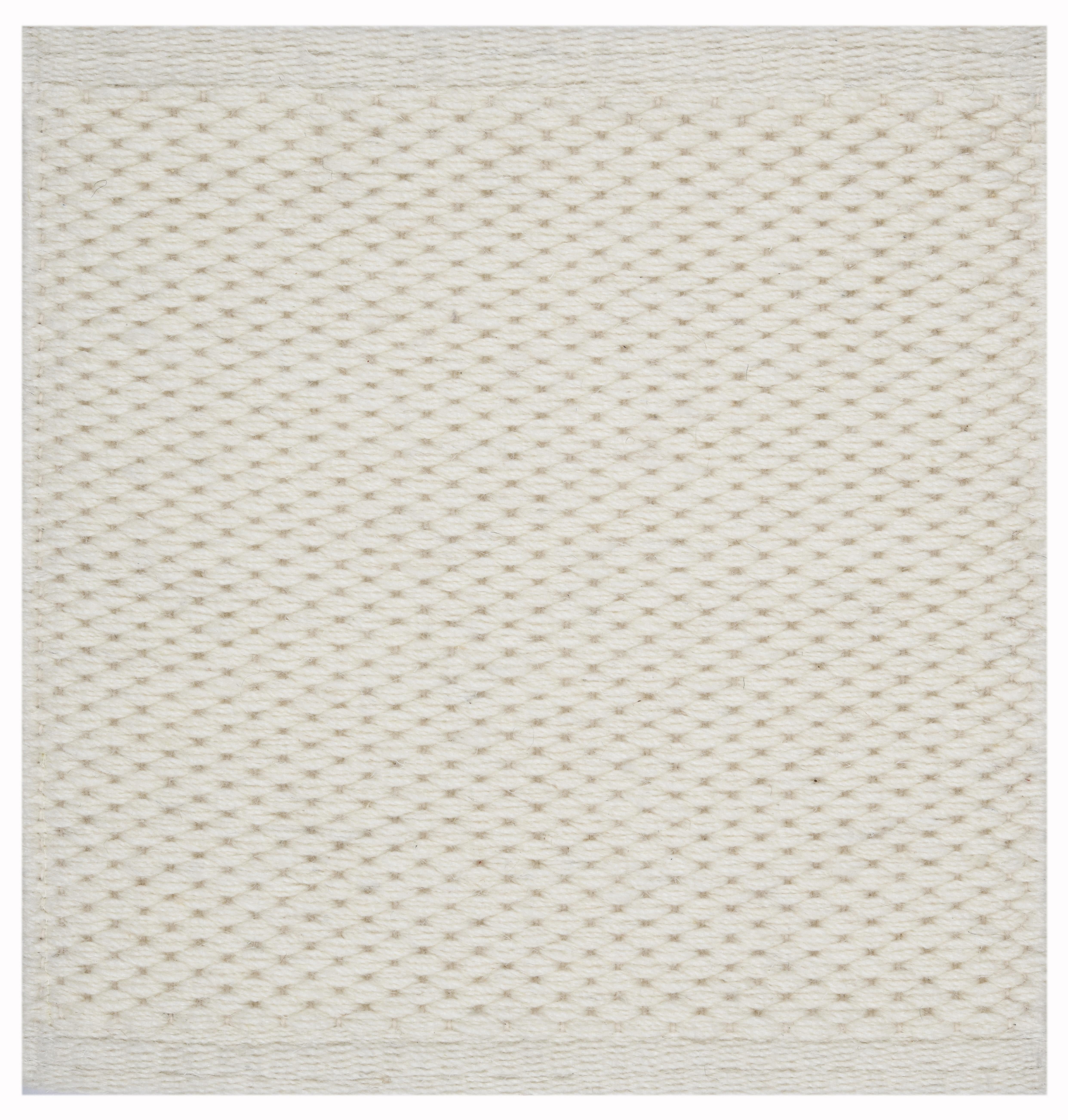 Contemporary Quies, Ivory, Handwoven, New Zealand and Mediterranean wools, 6' x 9' For Sale
