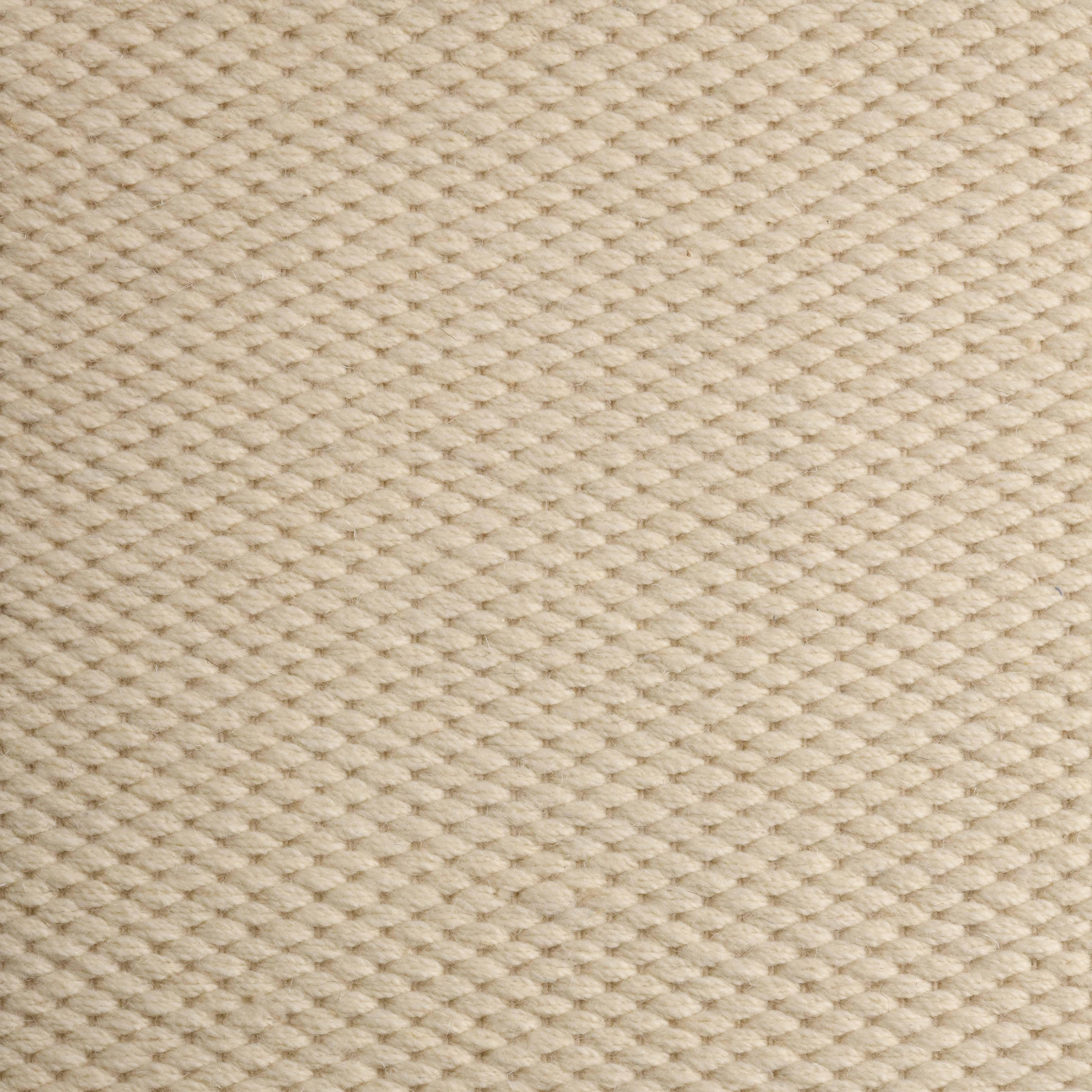 Quies, Ivory, Handwoven, New Zealand and Mediterranean wools, 6' x 9' For Sale