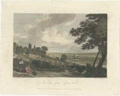 Quiet Hills of Berkshire — Newbury from Speen Hill, Turner & Byrne 1805