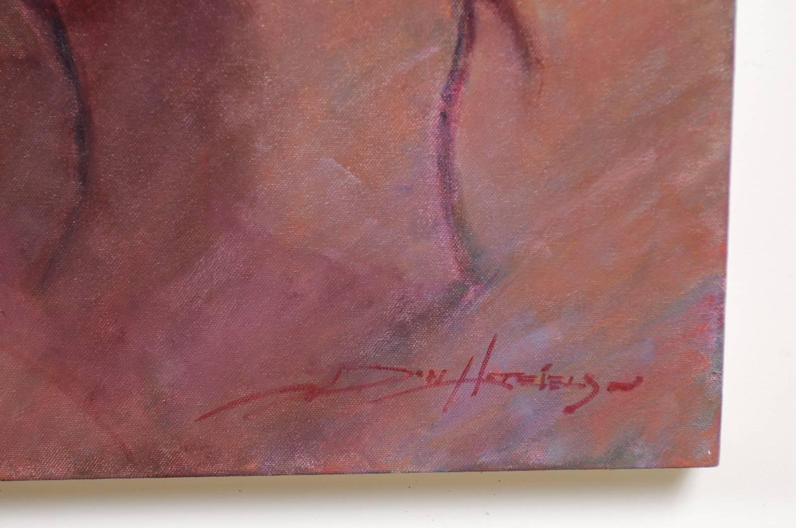 Quiet Morning, Don Hatfield Framed Vertical Interior Scene Oil Painting, 2010s 1