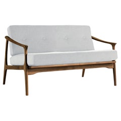 Quiete Solid Wood Sofa, Walnut in Hand-Made Natural Finish, Contemporary Design