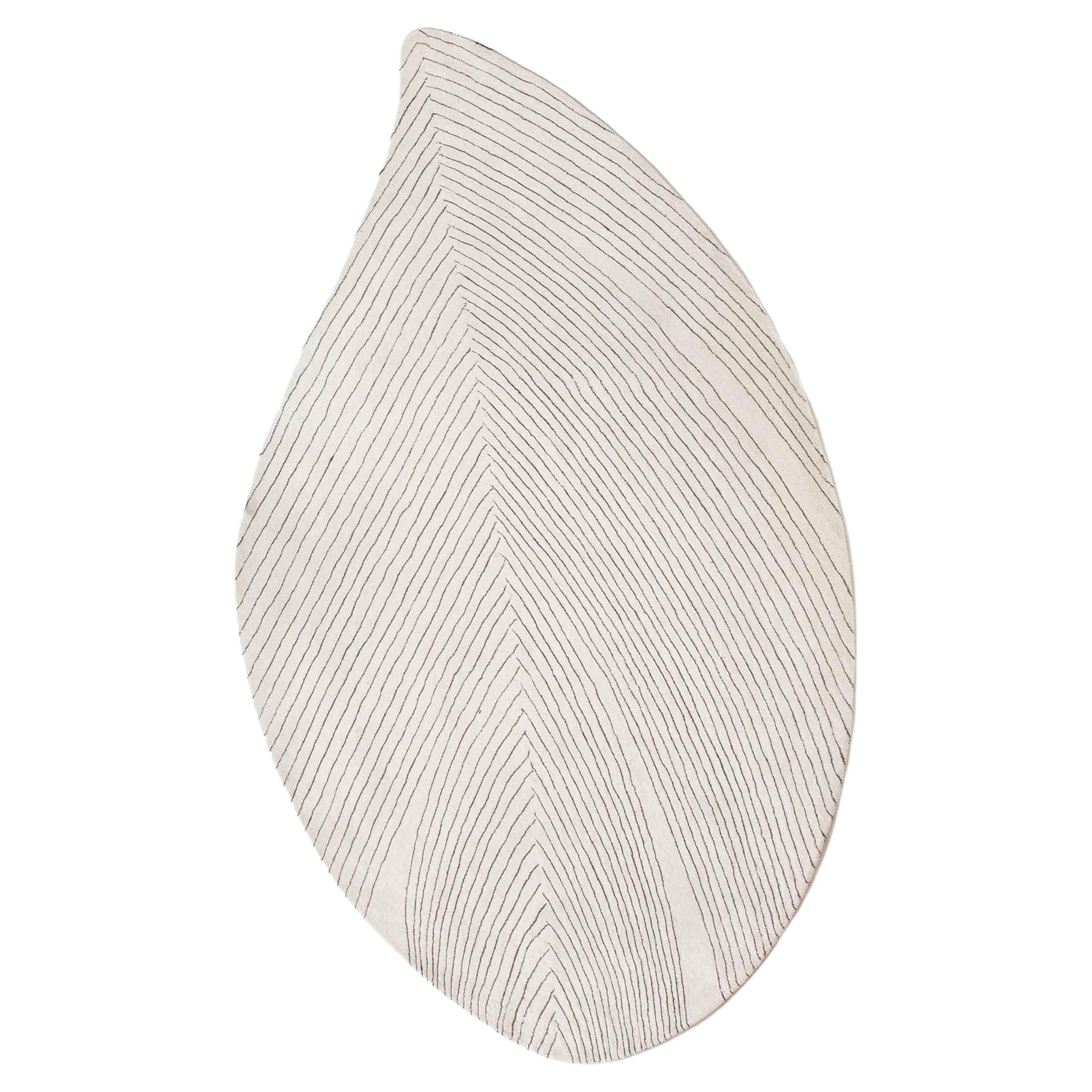 Quill Large Off-White Hand-Tufted Rug Nao Tamura in Stock For Sale