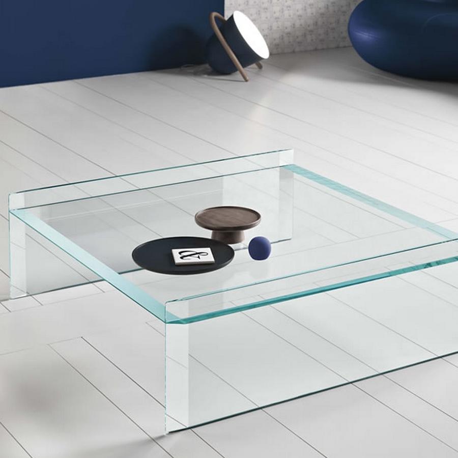 Moderne Table basse en verre Quiller:: conçue par Uto Balmoral:: fabriquée en Italie en vente