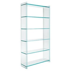 Quiller-Bücherregal aus Glas, entworfen von Uto Balmoral, hergestellt in Italien