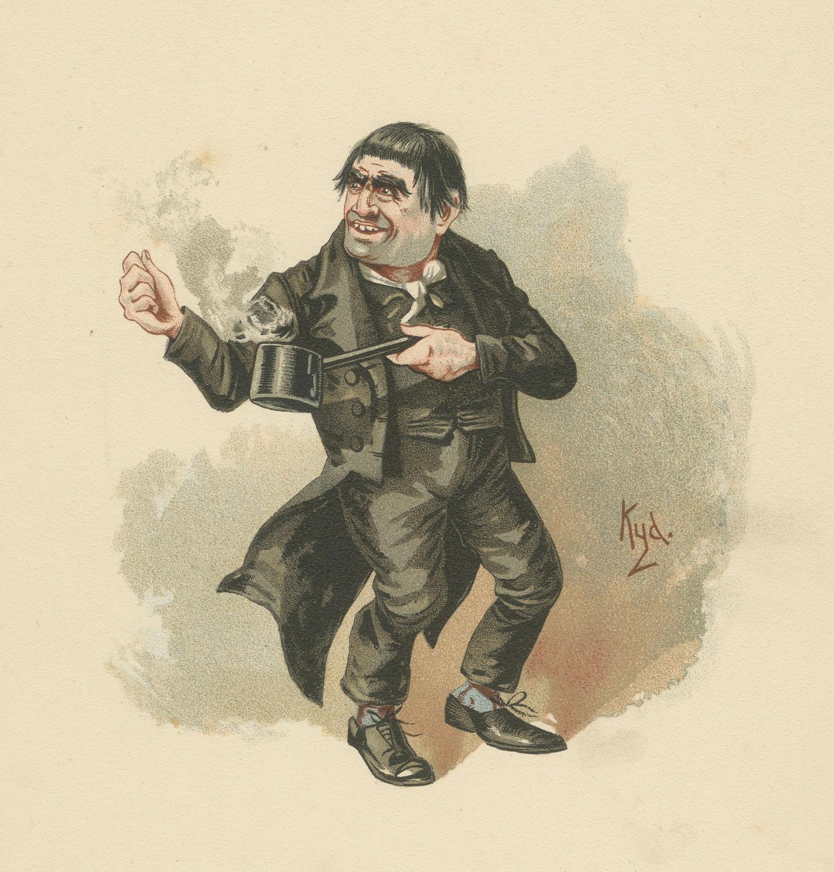 Quilp aus dem Alten Kuriositätenladen - Kyd-Figurendruck nach Dickens, ca. 1889 (19. Jahrhundert) im Angebot