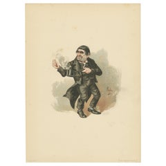 Quilp de Old Curiosity Shop - Grabado Kyd de personajes según Dickens, ca. 1889