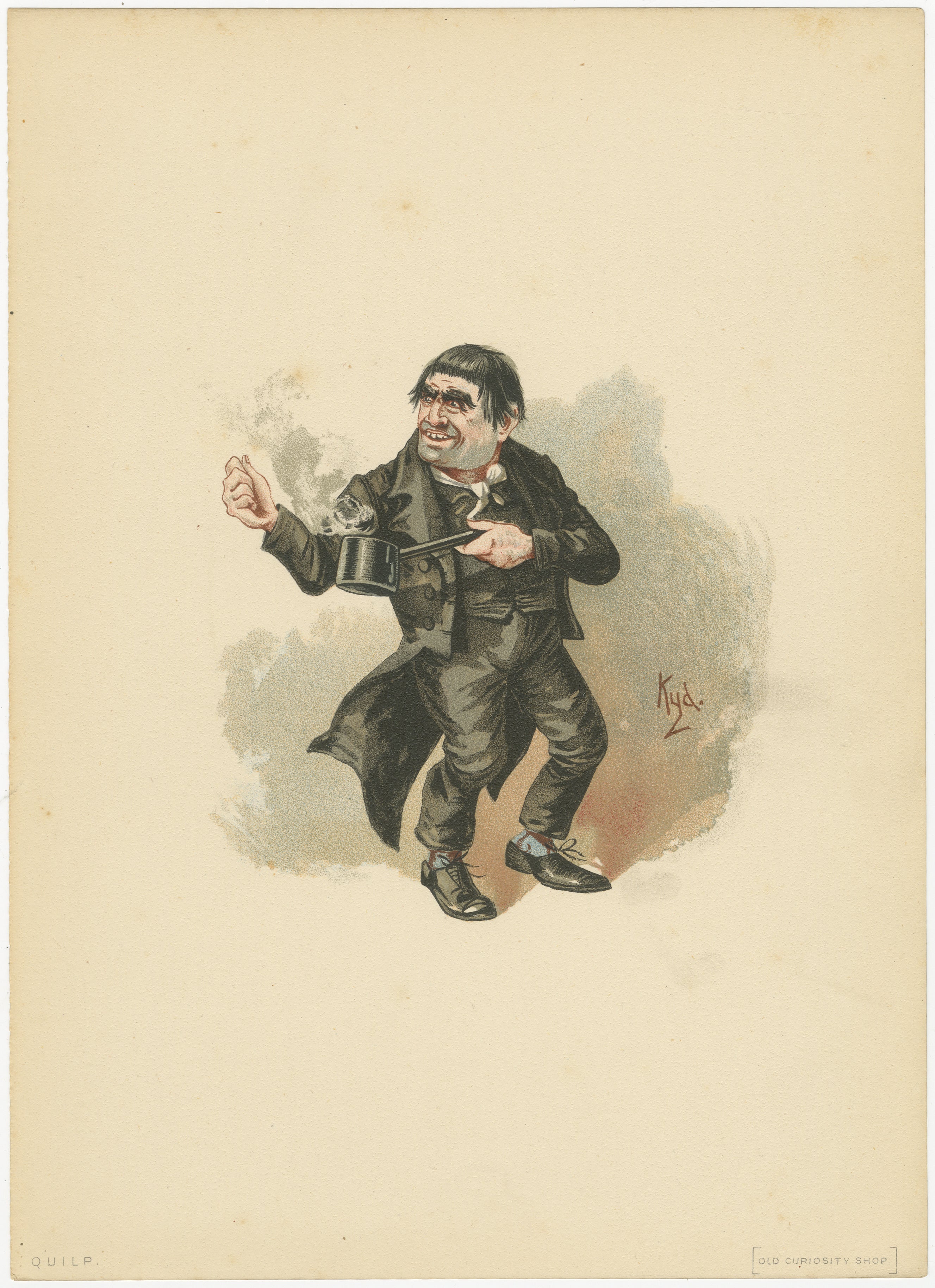 Quilp aus dem Alten Kuriositätenladen - Kyd-Figurendruck nach Dickens, ca. 1889 im Angebot