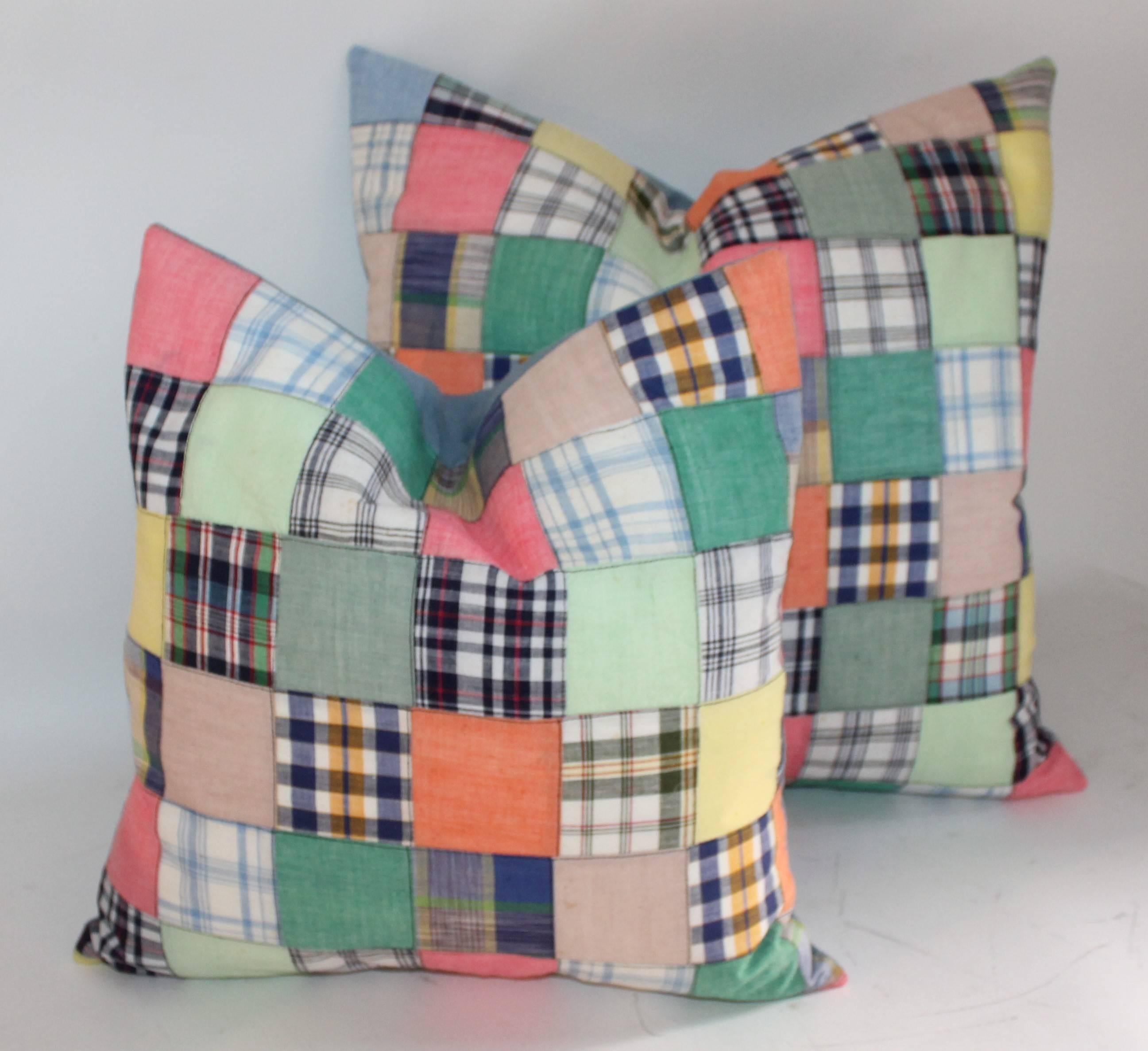 American Quilt Patch Pillows / Collection of Four