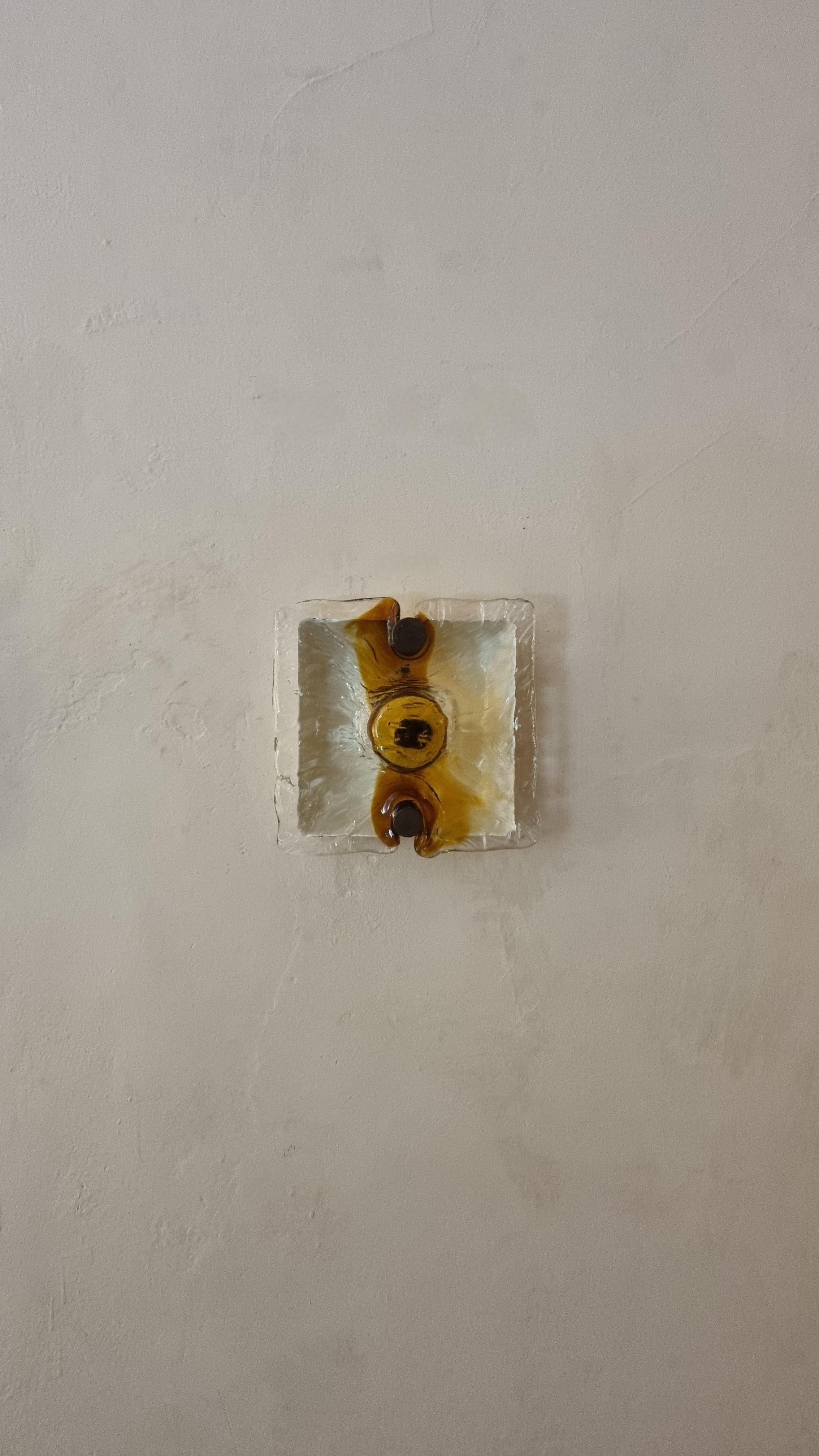 Late 20th Century Quilt wall sconces designed by Toni Zuccheri for Venini 1970 in vendita
