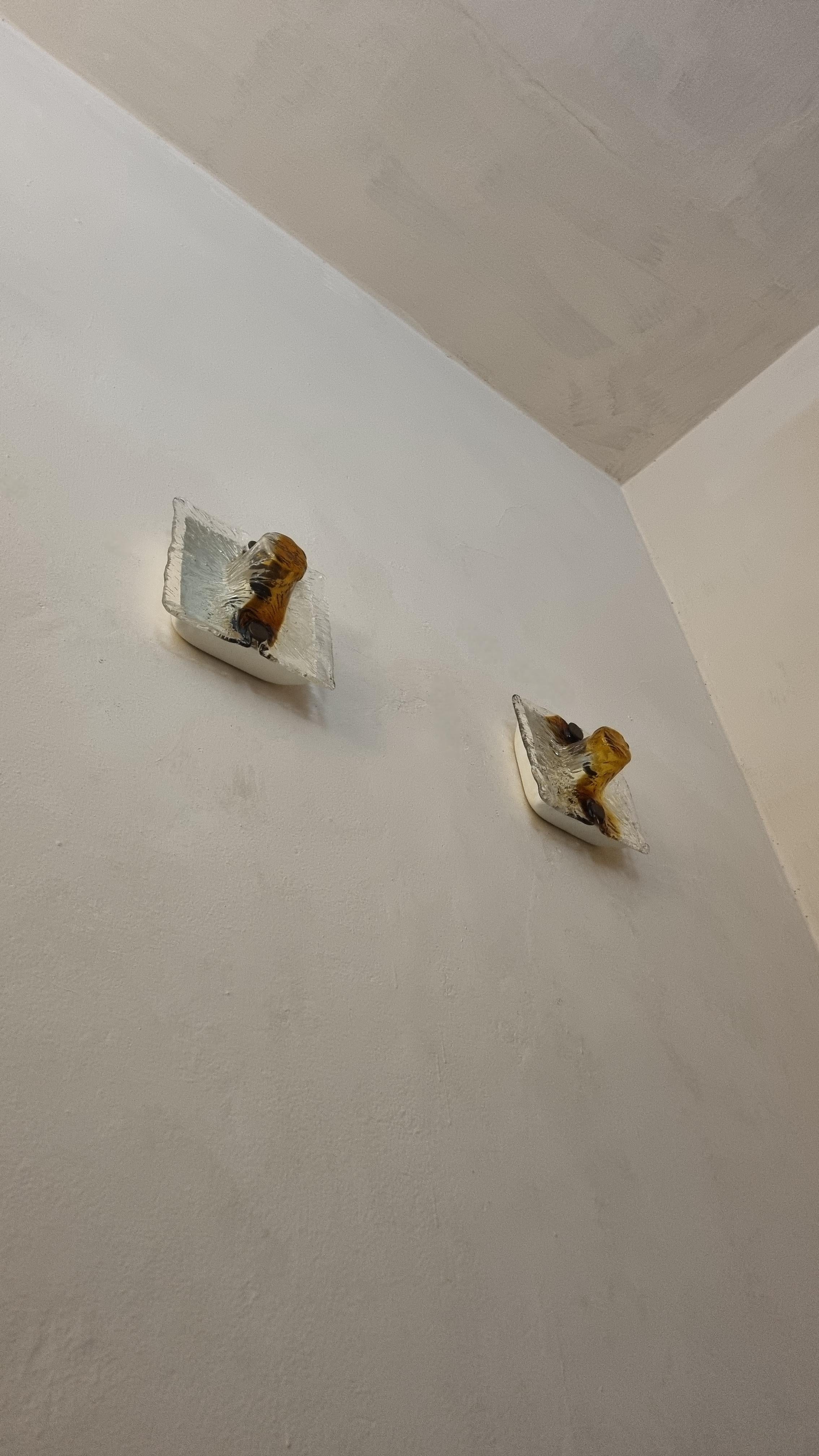 Ottone Quilt wall sconces designed by Toni Zuccheri for Venini 1970 in vendita