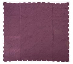 Violet Quilted Cotton Bedspread Set with Two Cushions by Vivaraise