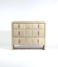Quilted Chest of Drawers in Cream Shagreen by R&Y Augousti