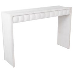 Quilted Console in White Shagreen by R&Y Augousti