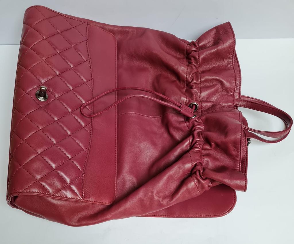 Chanel Quilted Drawstring Shopping Jumbo Flap Bag 6