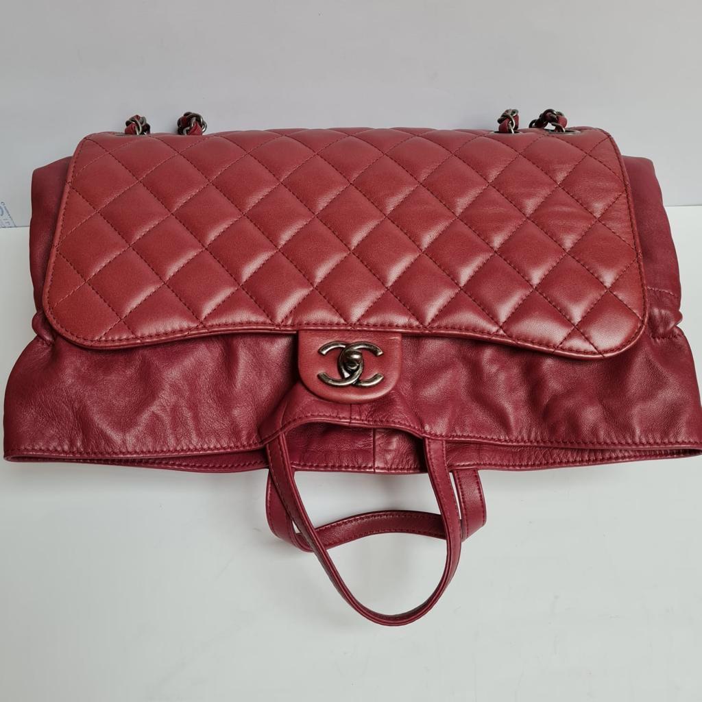 Chanel Quilted Drawstring Shopping Jumbo Flap Bag 4