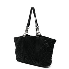 Chanel Quilted Gentle Boy Shopping Tote Black