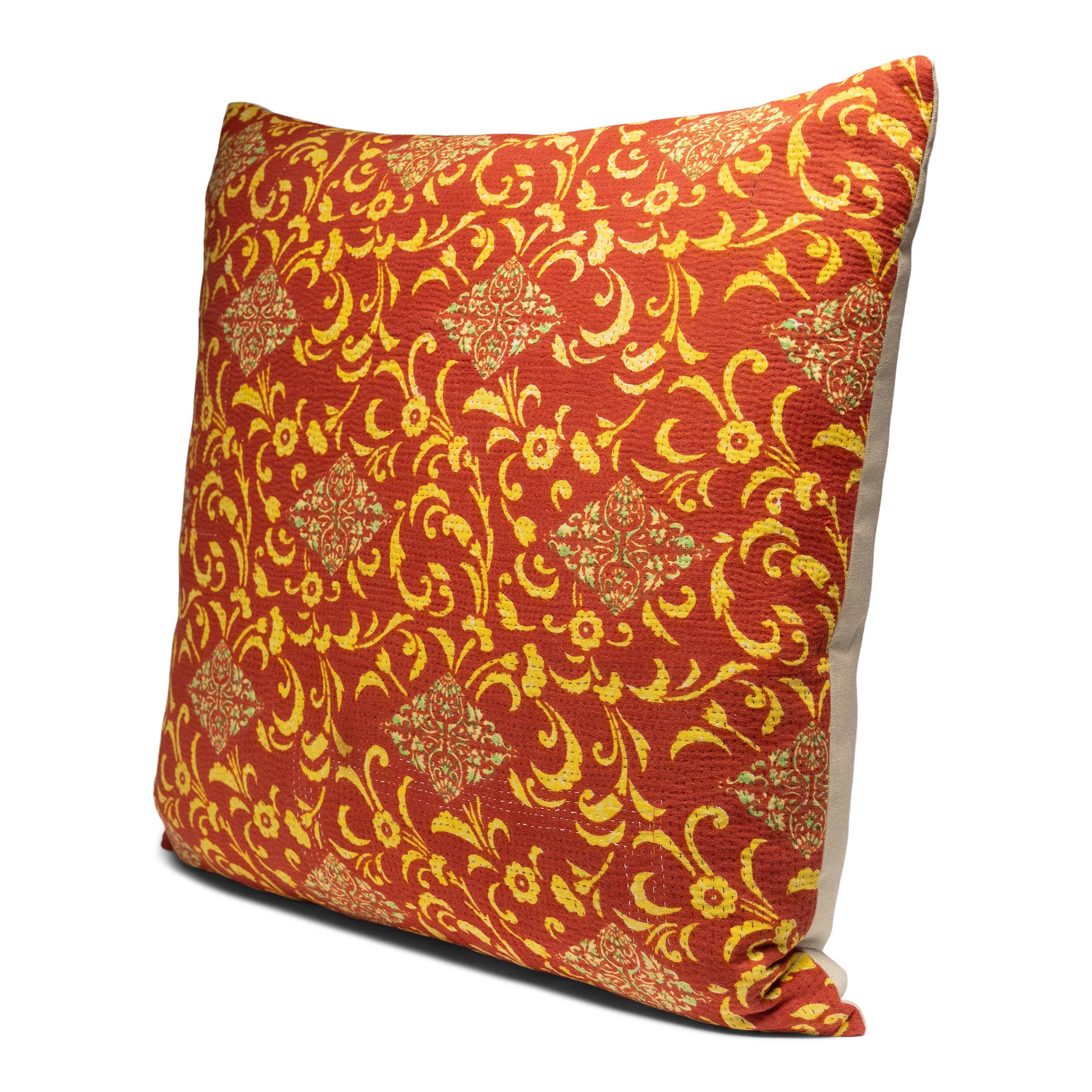 Artisanat Coussin en coton indien matelassé en vente