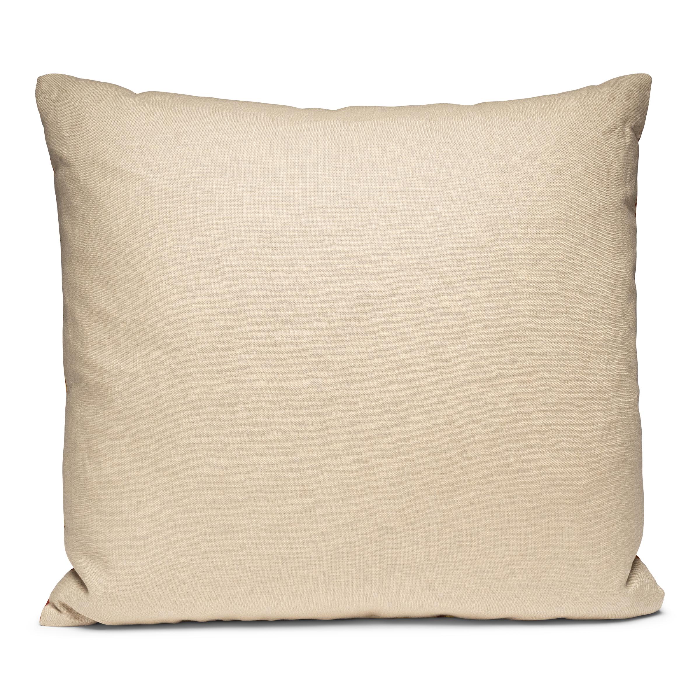 Brodé Coussin en coton indien matelassé en vente